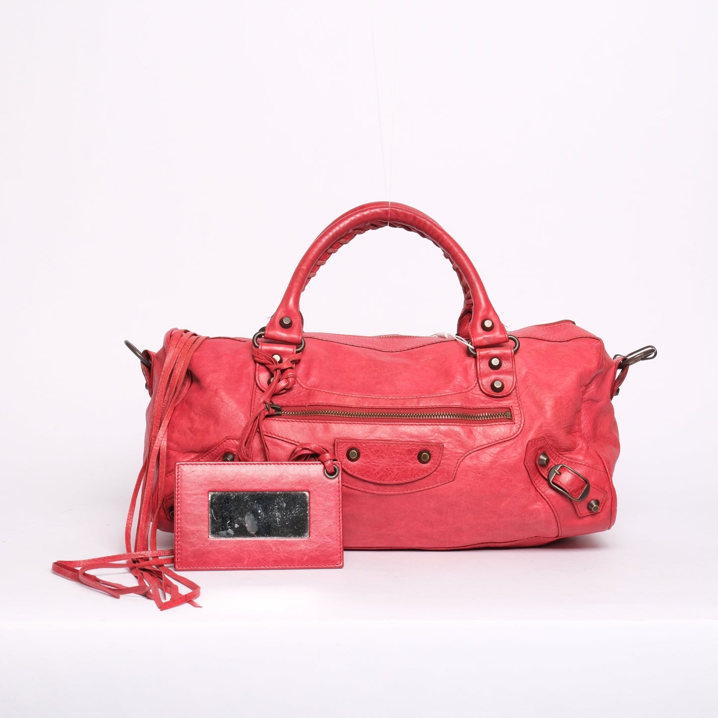Balenciaga Fuschia Twiggy City Rounded Bag