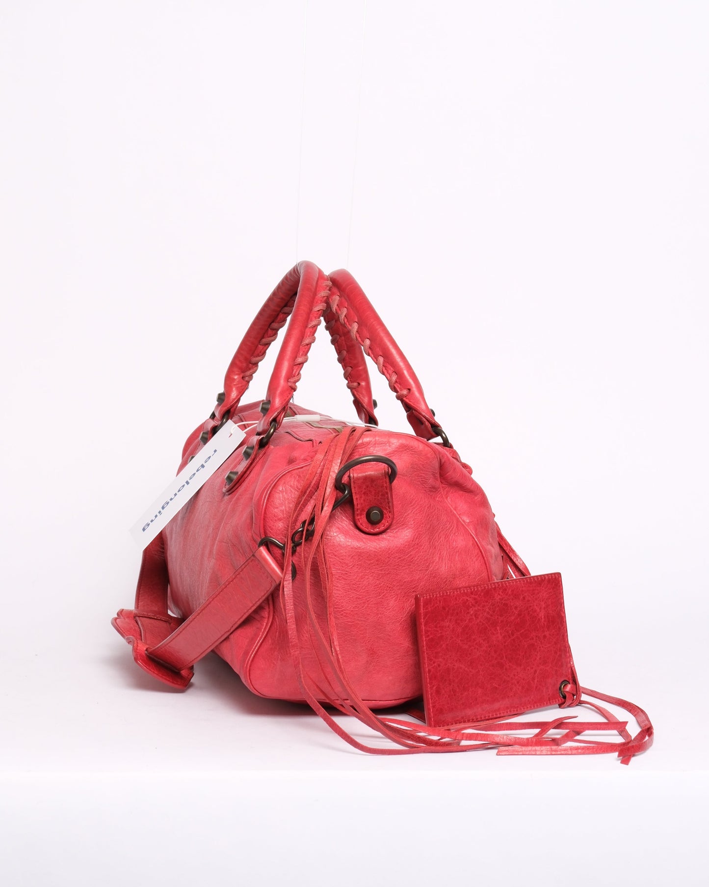Balenciaga Fuschia Twiggy City Rounded Bag