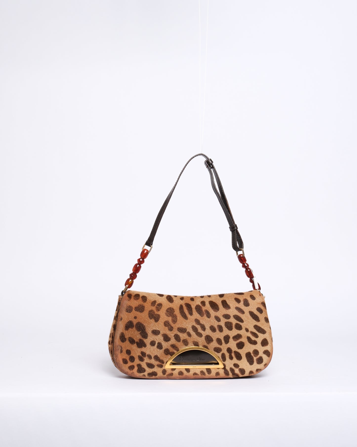Christian Dior Cheetah Printed Ponyhair Malice Shoulder Bag (Copy)
