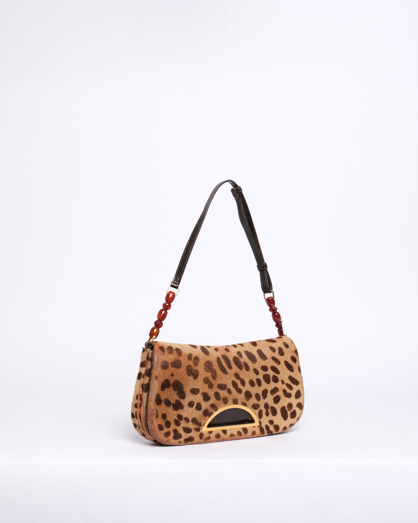 Christian Dior Cheetah Printed Ponyhair Malice Shoulder Bag (Copy)