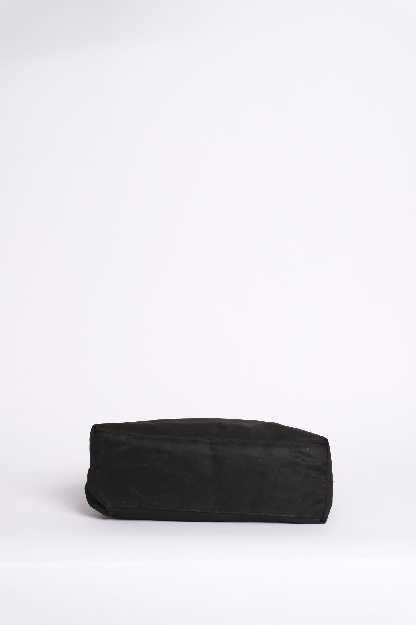 Prada Black Nylon & Acrylic Arc Handle Shoulder Bag