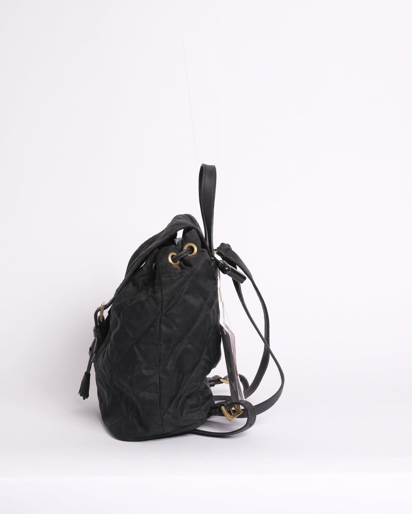 Prada Black Nylon Quilted Backpack
