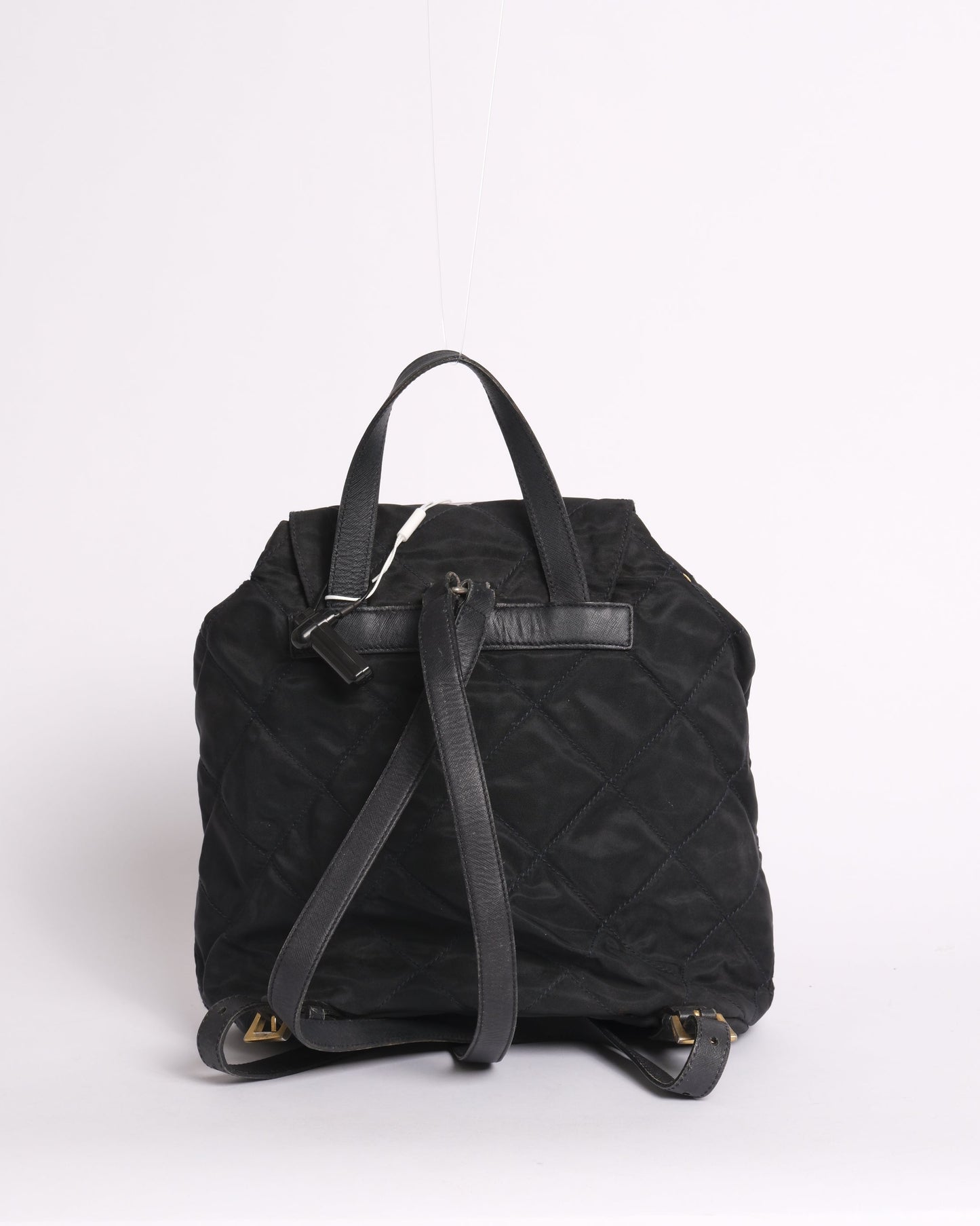Prada Black Nylon Quilted Backpack