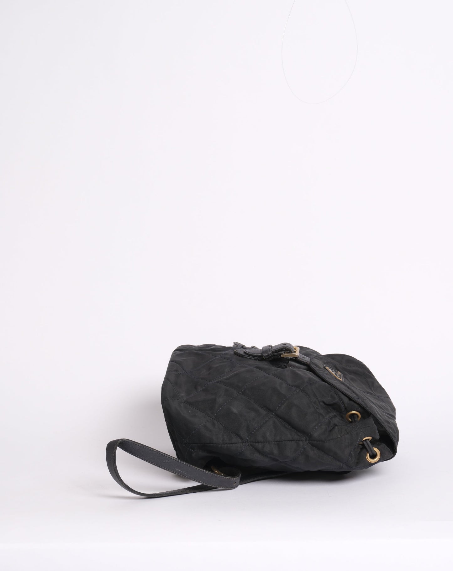 Prada Black Nylon Quilted Backpack