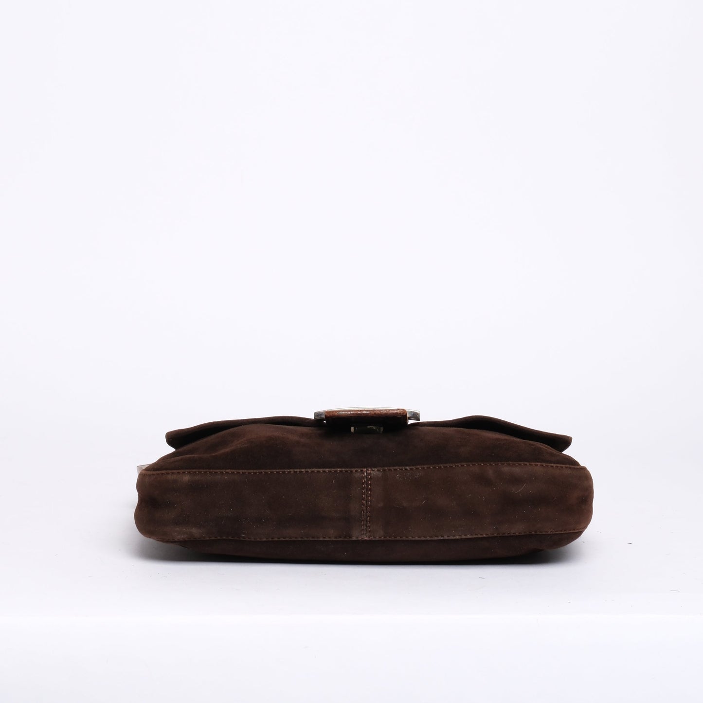 Fendi Brown Suede Baguette Shoulder Bag