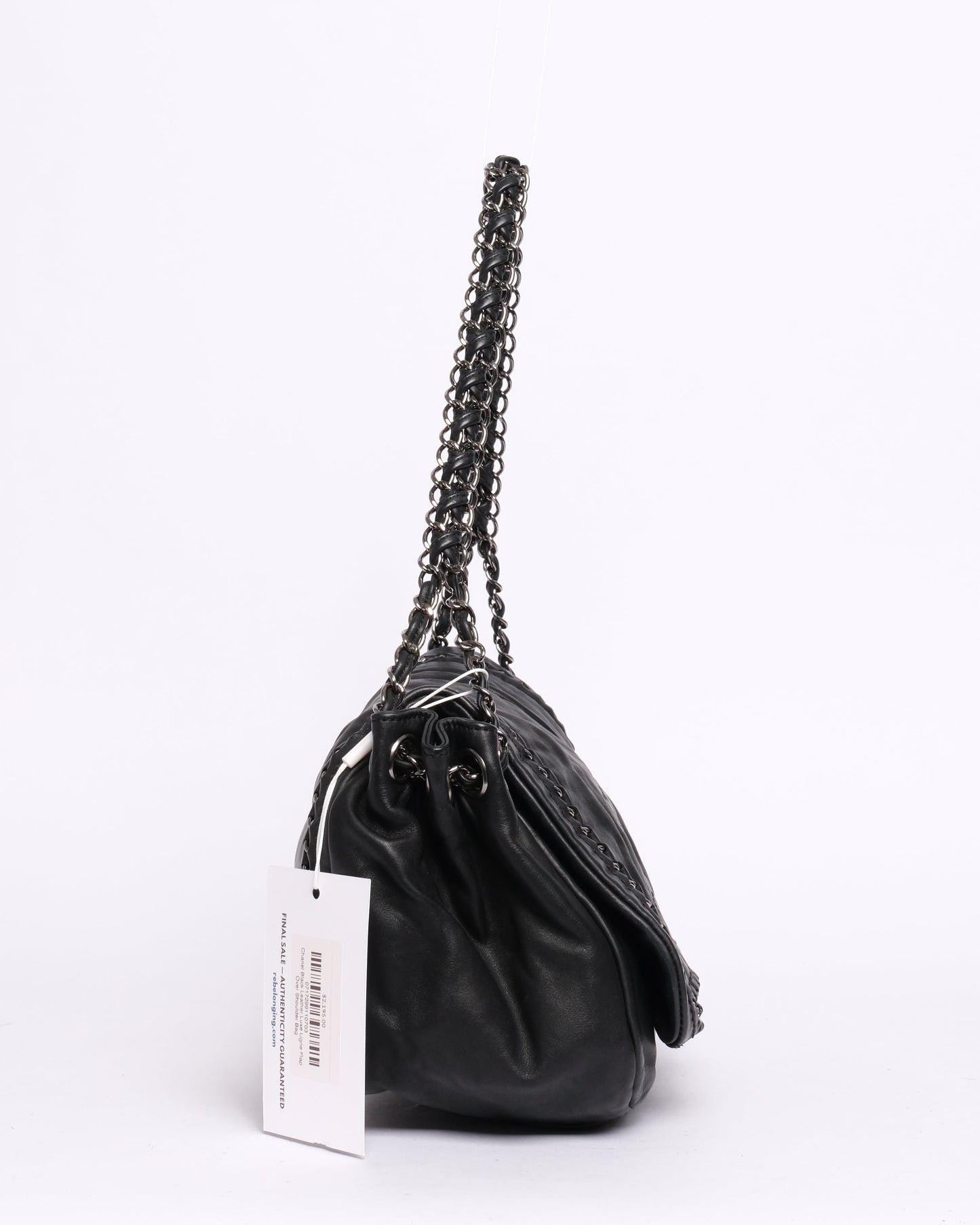 Chanel Black Leather Luxe Ligne Flap Over Shoulder Bag