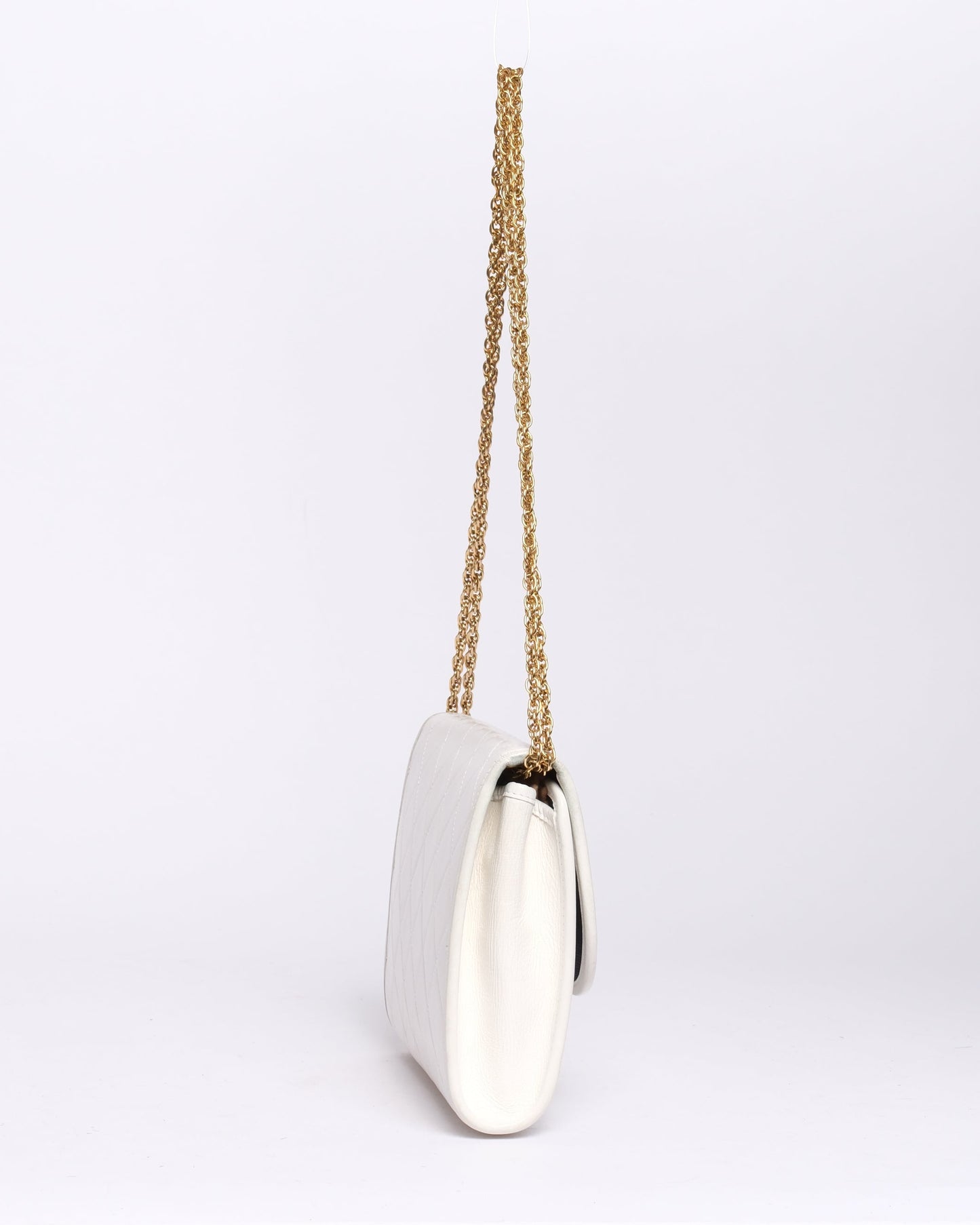 Chanel White Lambskin Small Gabrielle Flap Bag