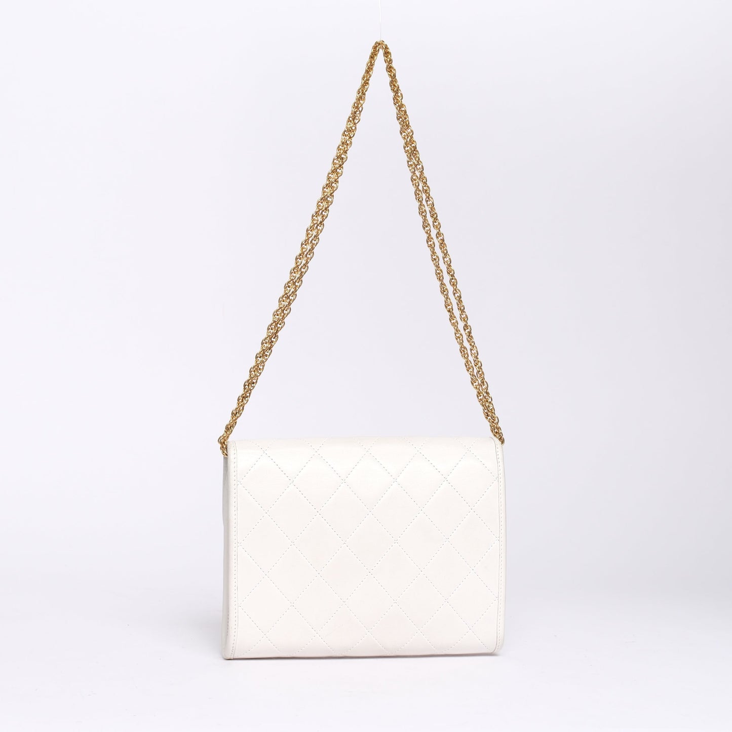 Chanel White Lambskin Small Gabrielle Flap Bag