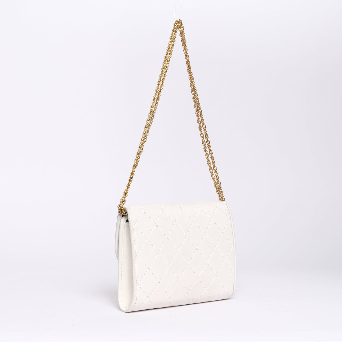 Chanel White Lambskin Small Gabrielle Flap Bag