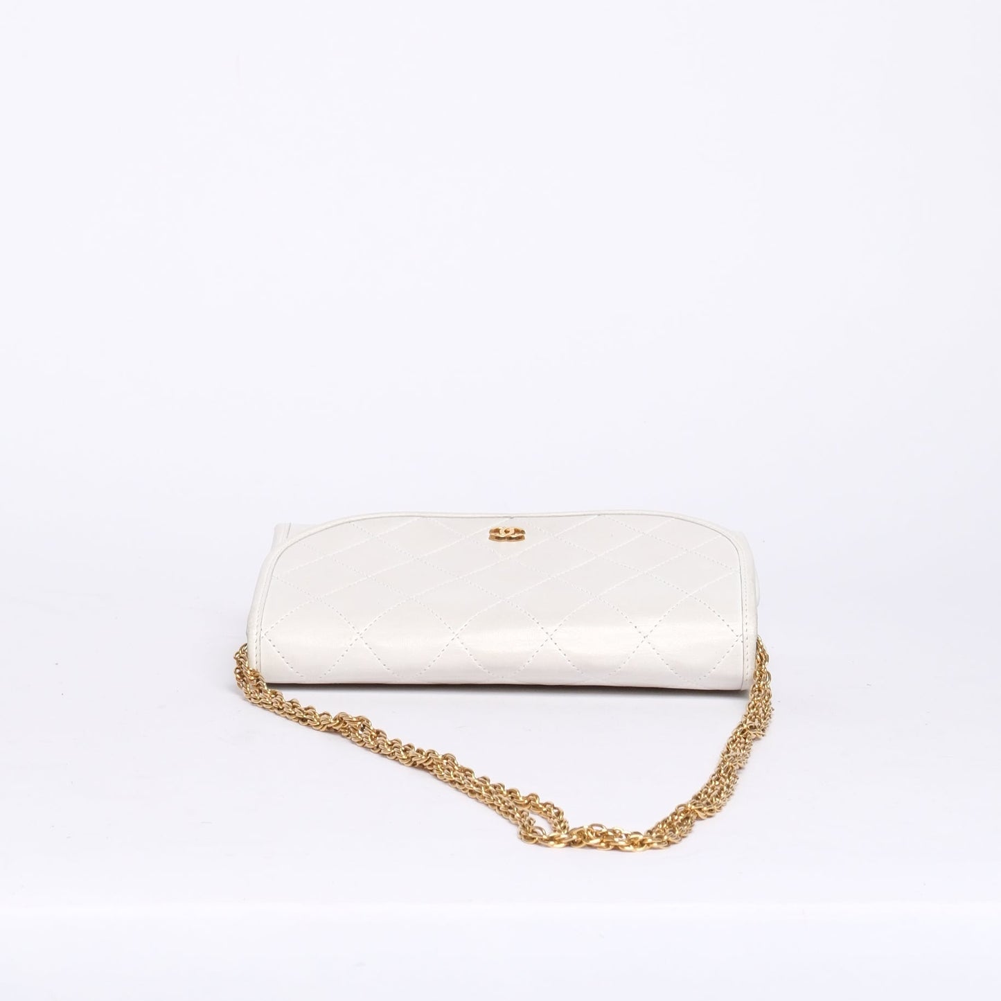 Chanel White Lambskin Small Gabrielle Flap Bag