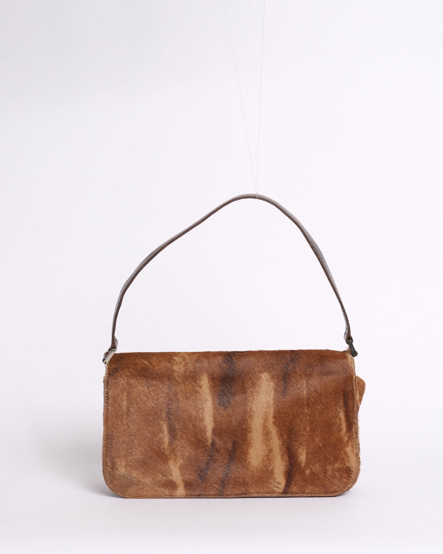 Fendi Ponyhair Squared Baguette Shoulder Bag