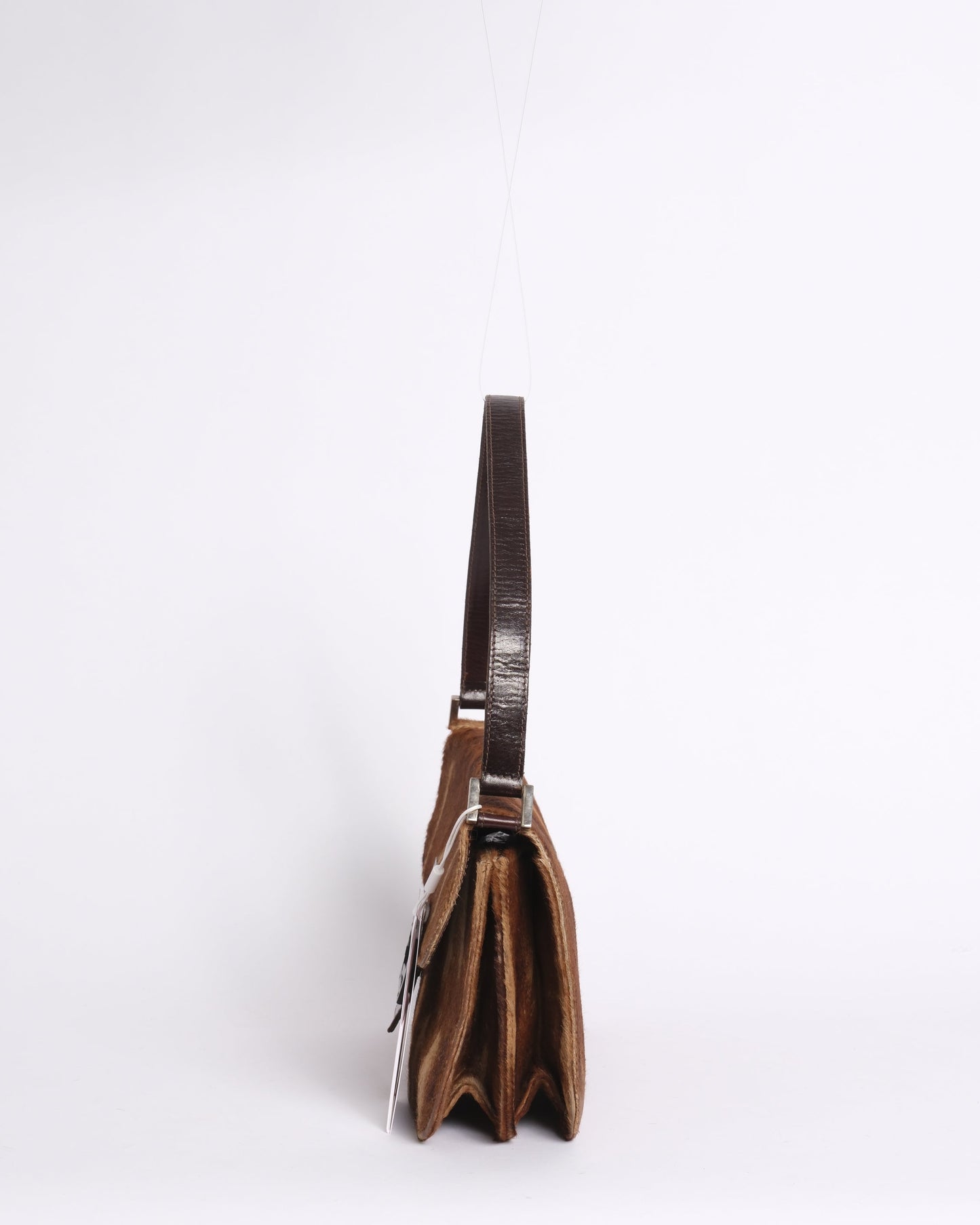 Fendi Ponyhair Squared Baguette Shoulder Bag