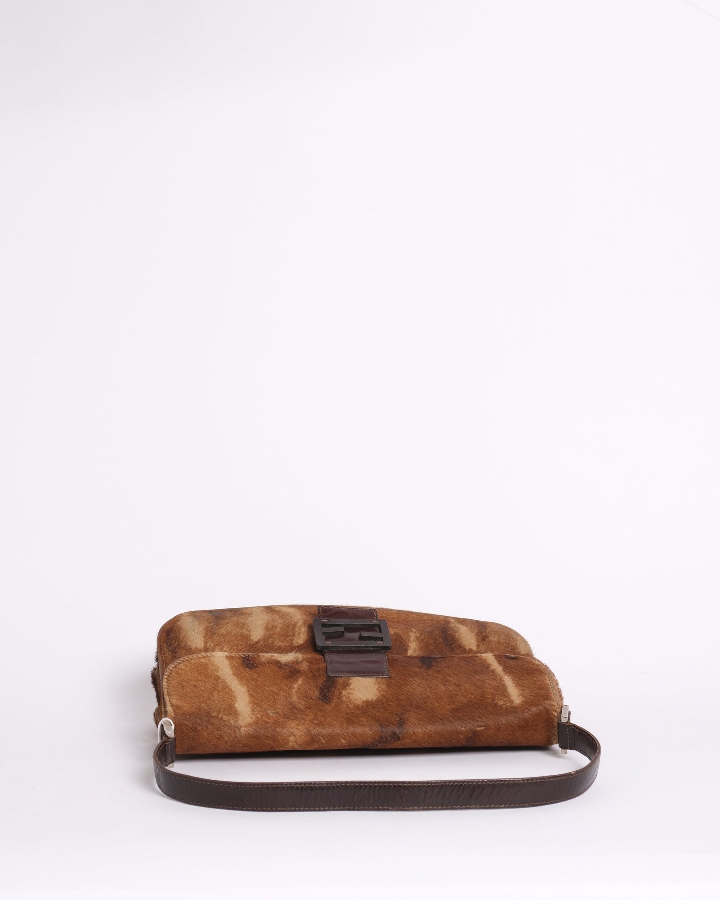 Fendi Ponyhair Squared Baguette Shoulder Bag