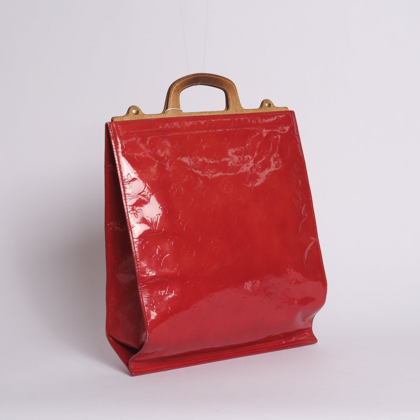 Louis Vuitton Red Vernis Stanton Tote Bag
