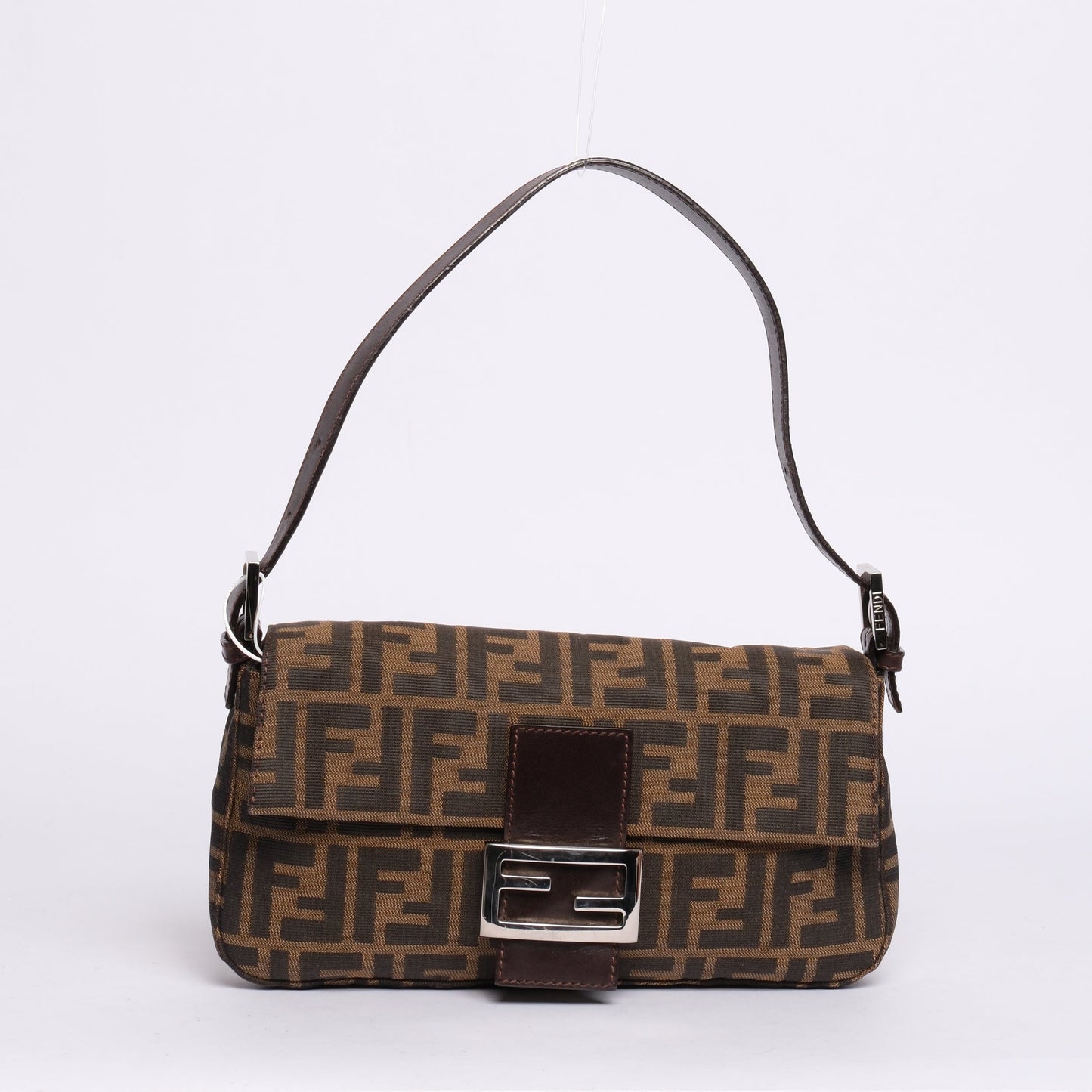 Fendi Zucca Monogram Baguette Shoulder Bag