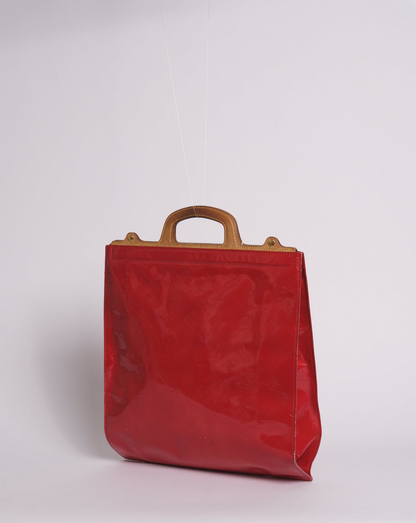 Louis Vuitton Red Vernis Stanton Tote Bag