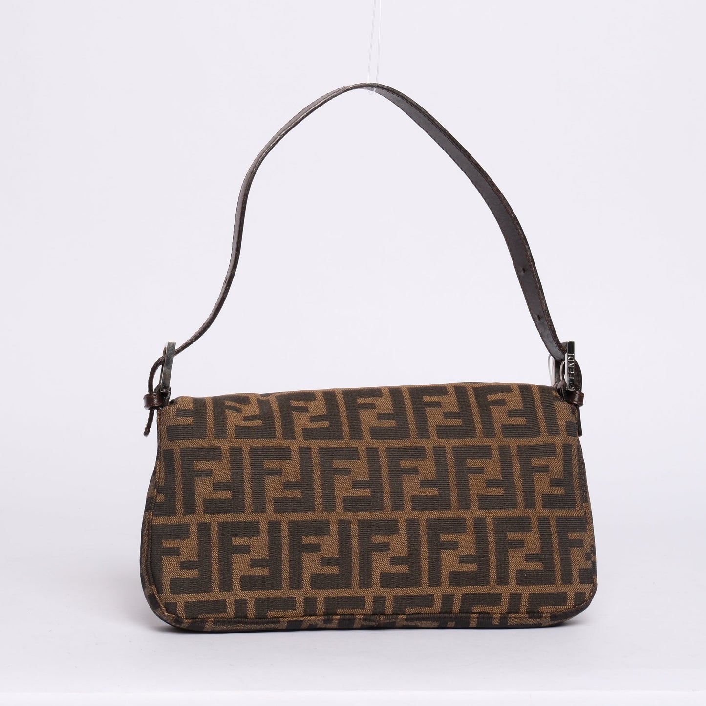 Fendi Zucca Monogram Baguette Shoulder Bag