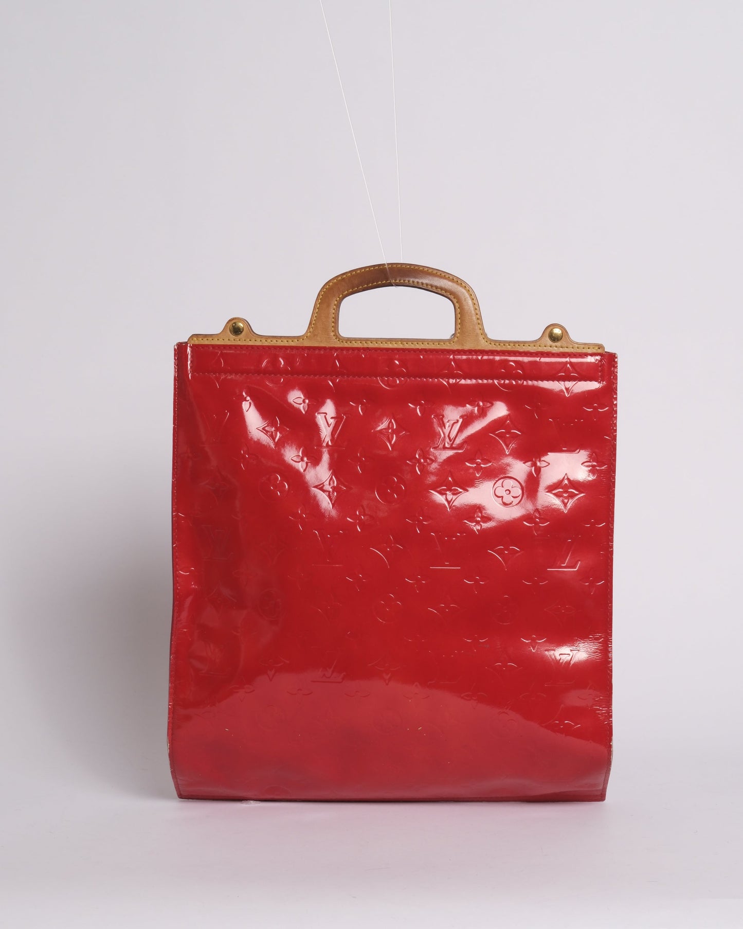 Louis Vuitton Red Vernis Stanton Tote Bag