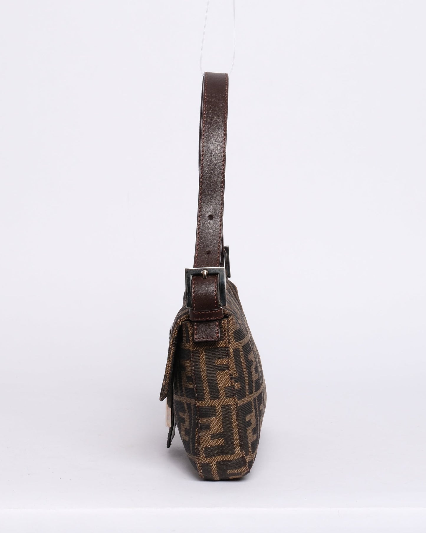 Fendi Zucca Monogram Baguette Shoulder Bag