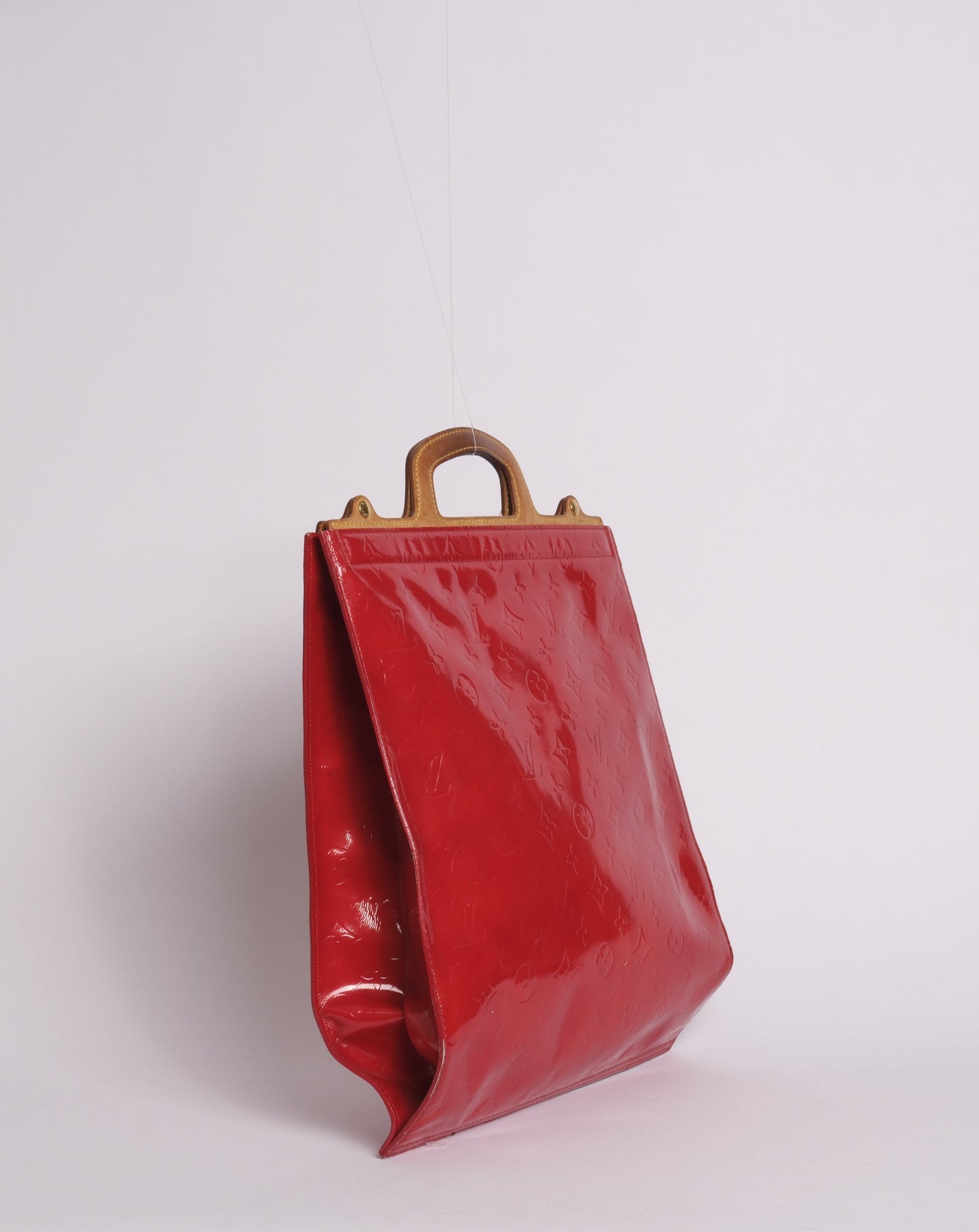 Louis Vuitton Red Vernis Stanton Tote Bag