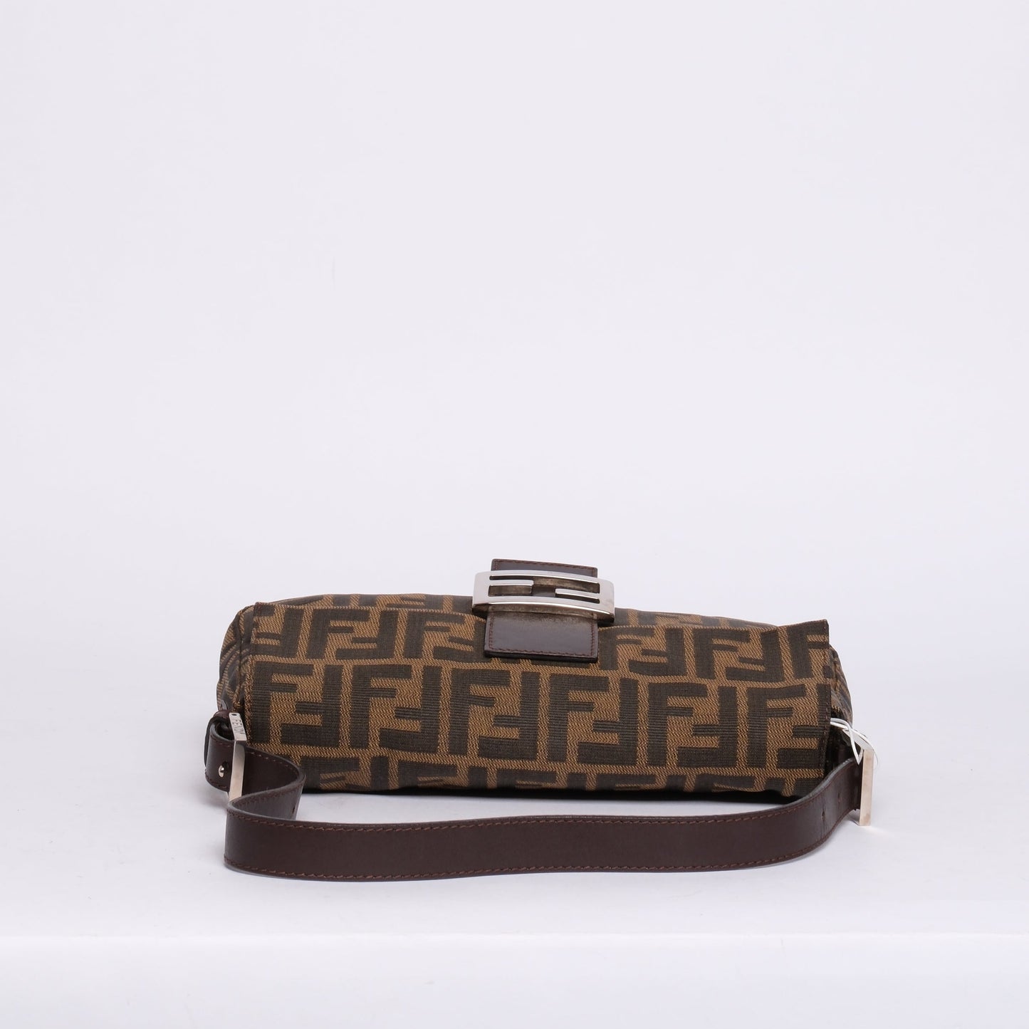 Fendi Zucca Monogram Baguette Shoulder Bag