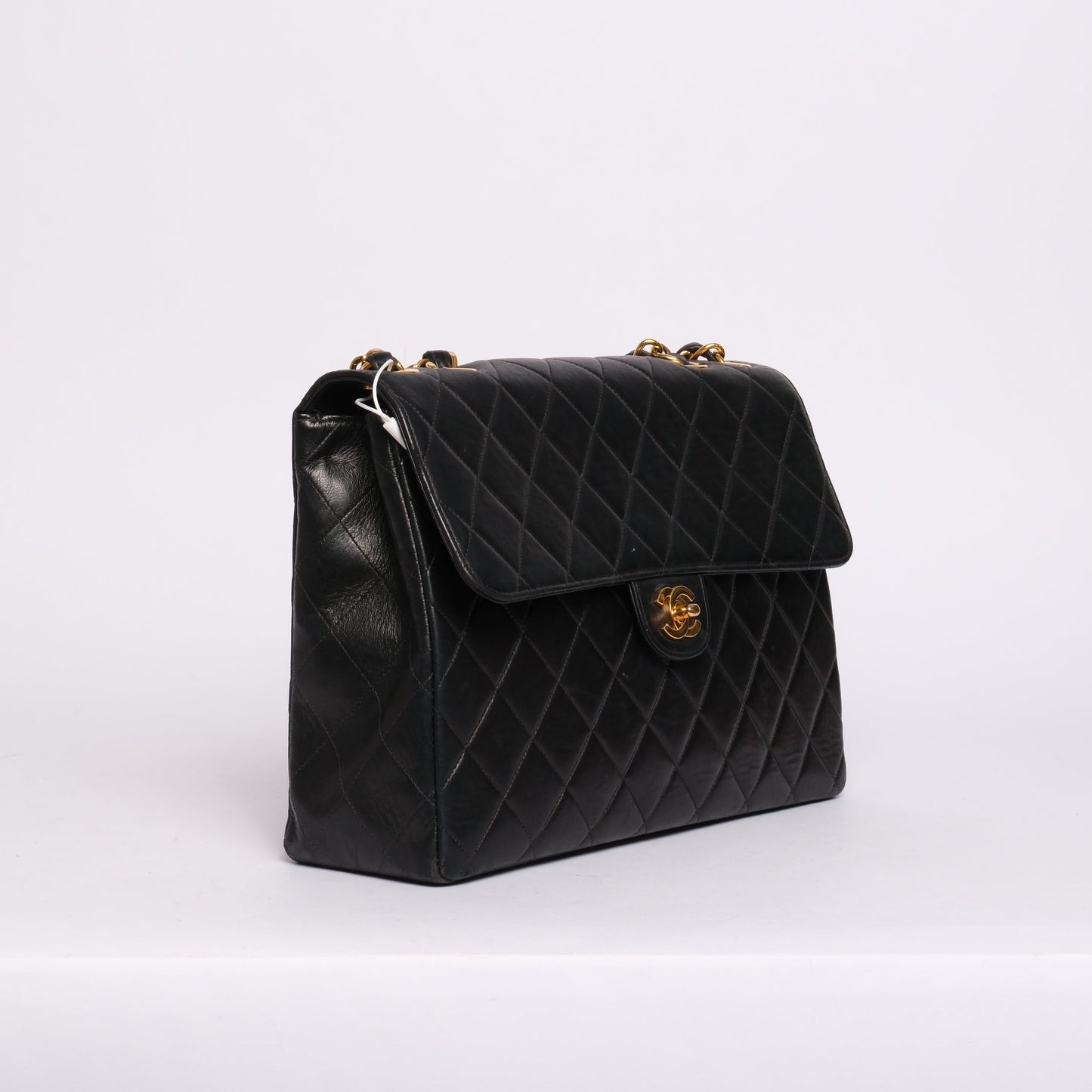 Chanel 1997 Black 24K GPHW Jumbo Flap