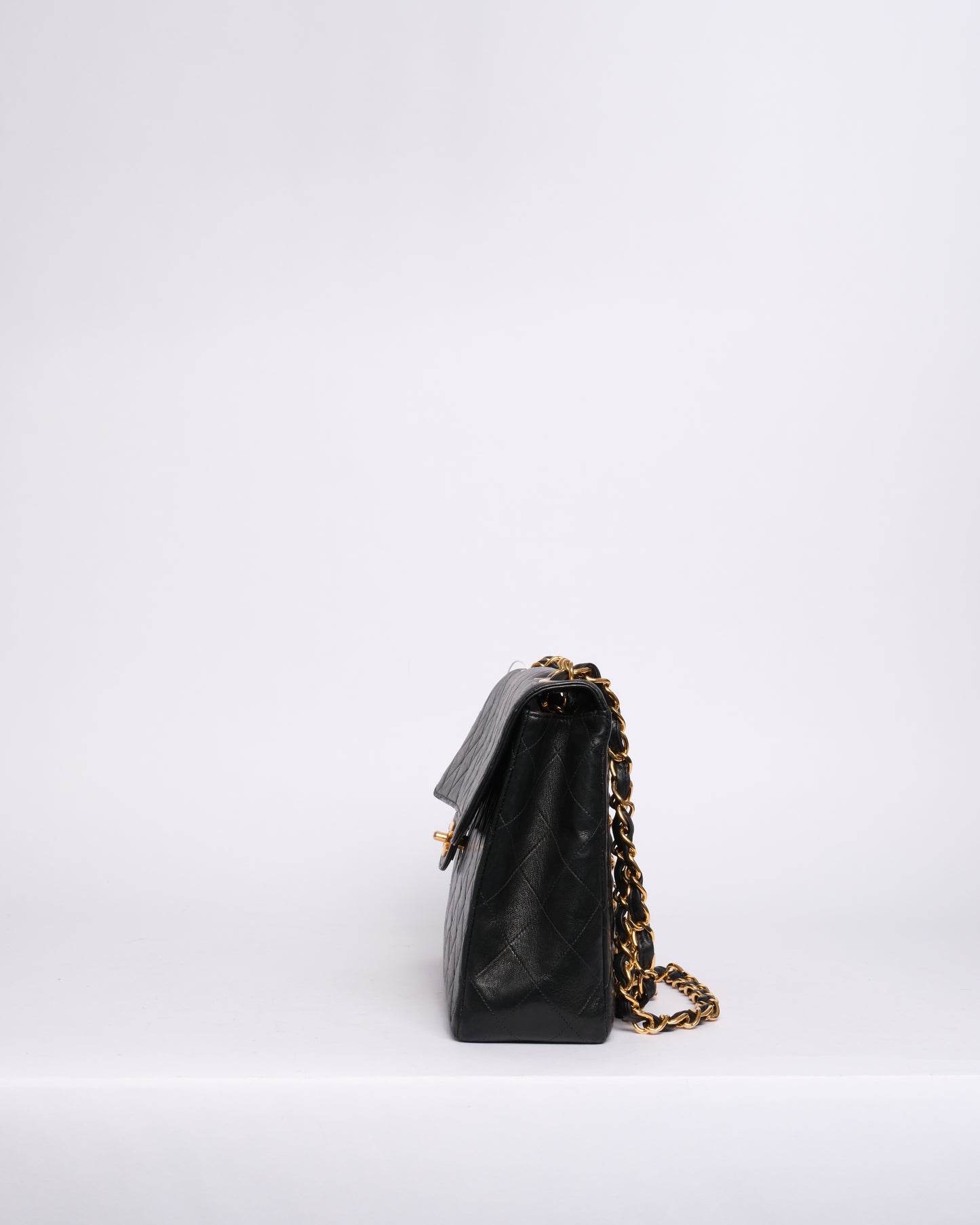 Chanel 1997 Black 24K GPHW Jumbo Flap