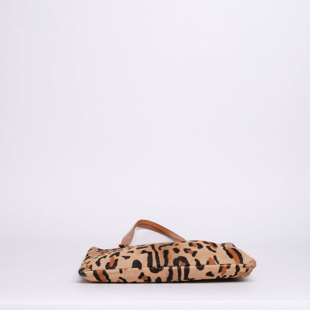 Fendi Cheetah Printed Ponyhair Tote Bag