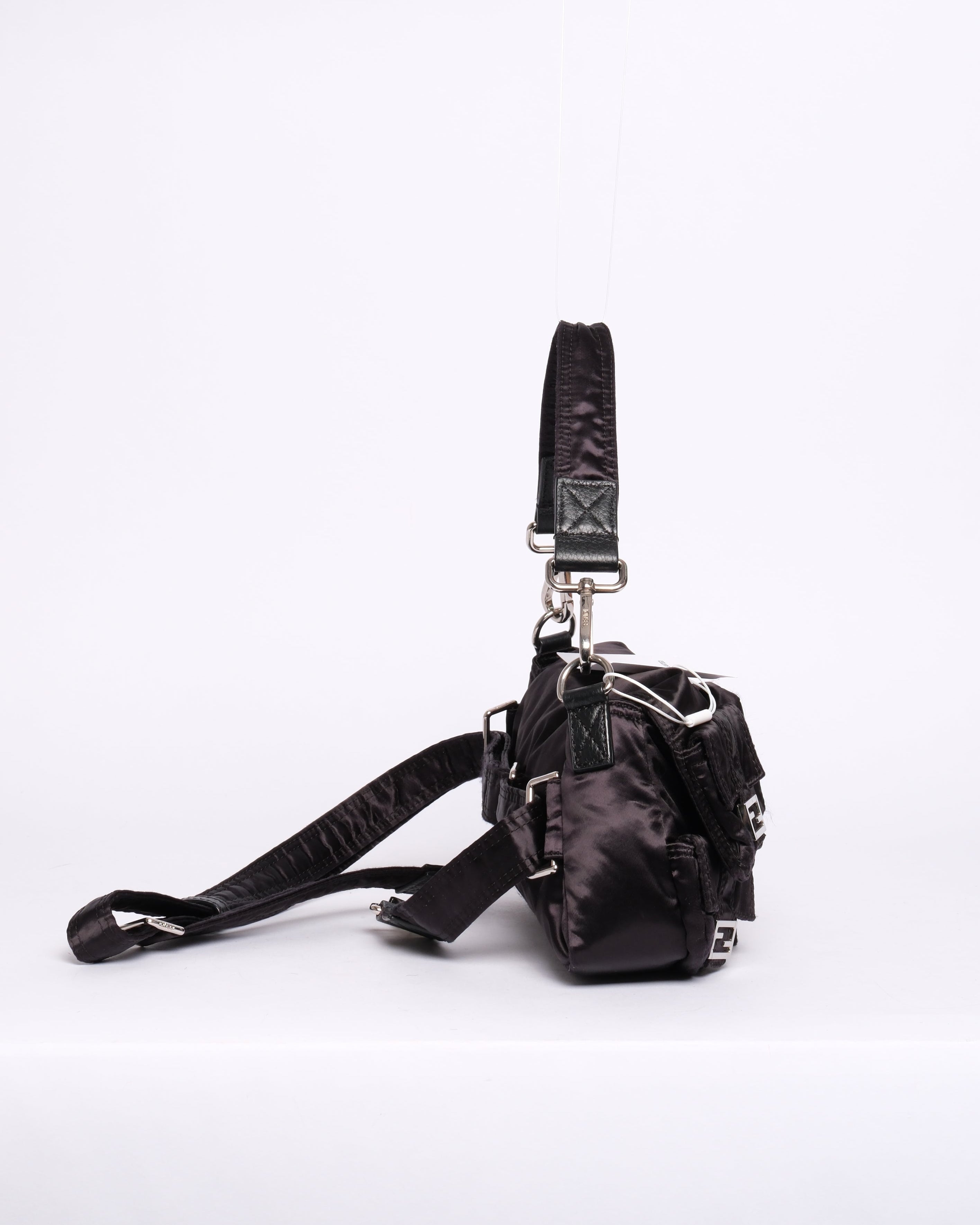 Fendi AW22 Multi Pocket Black Nylon Baguette – Rebelonging