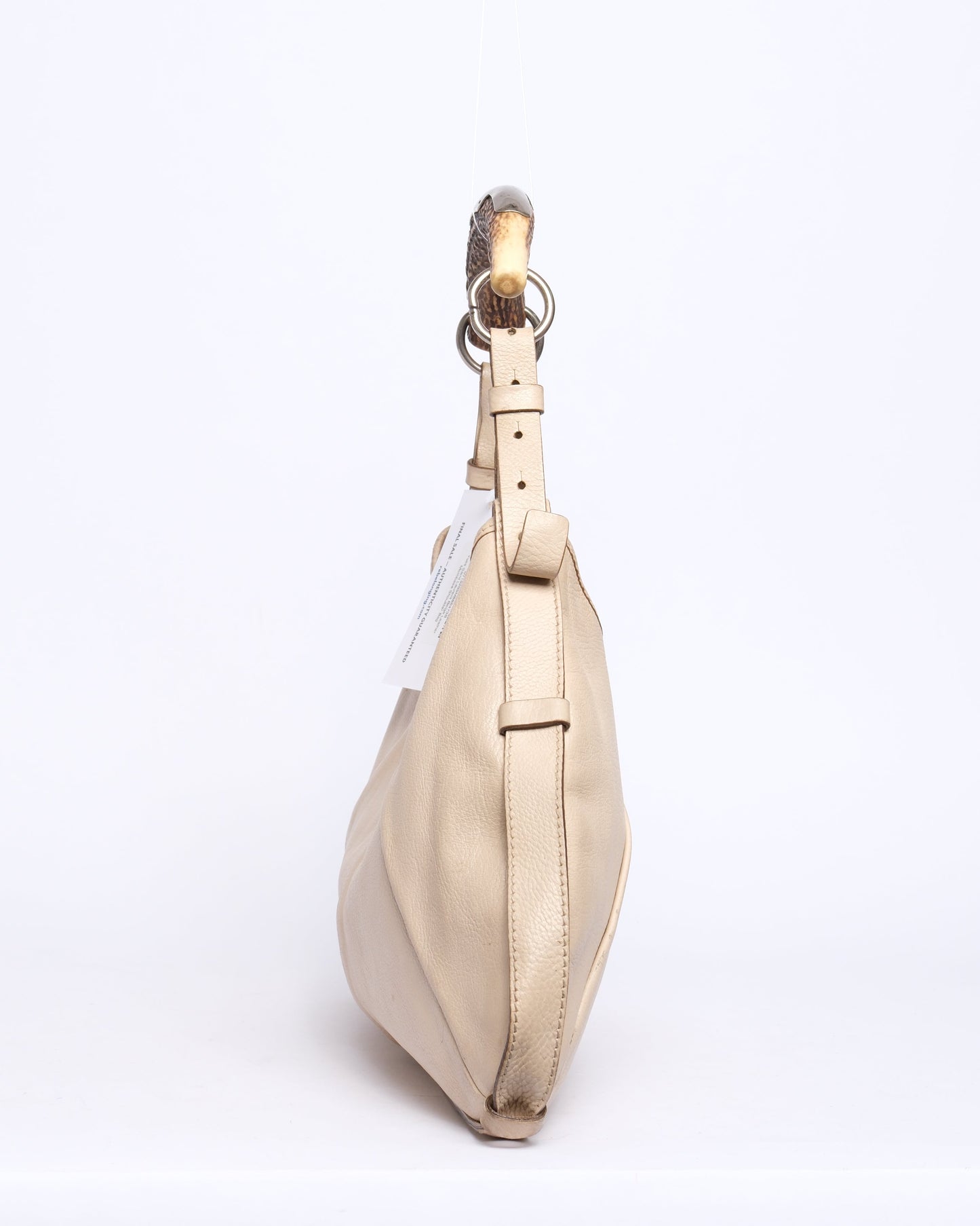 Yves Saint Laurent Beige Leather Mombasa Shoulder Bag