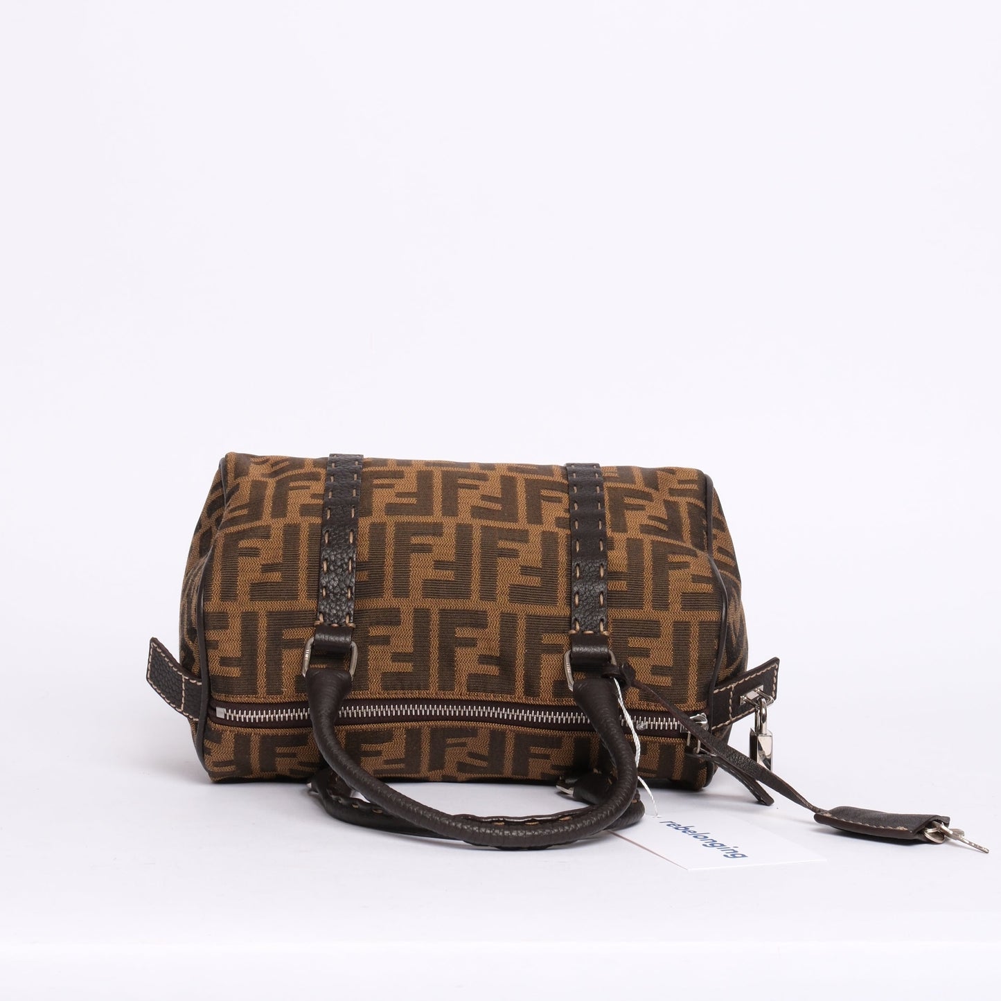 Fendi Zucca Monogram Mini Boston Bag