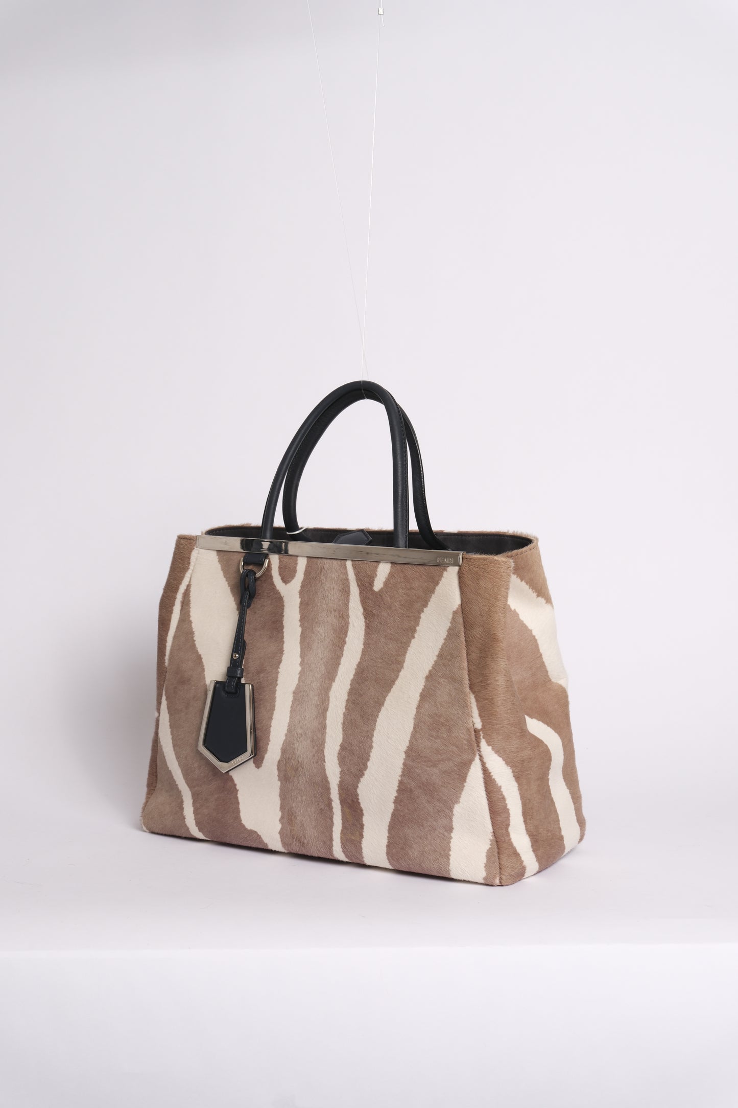 Fendi Brown Ponyhair Large 2Jours Tote Bag