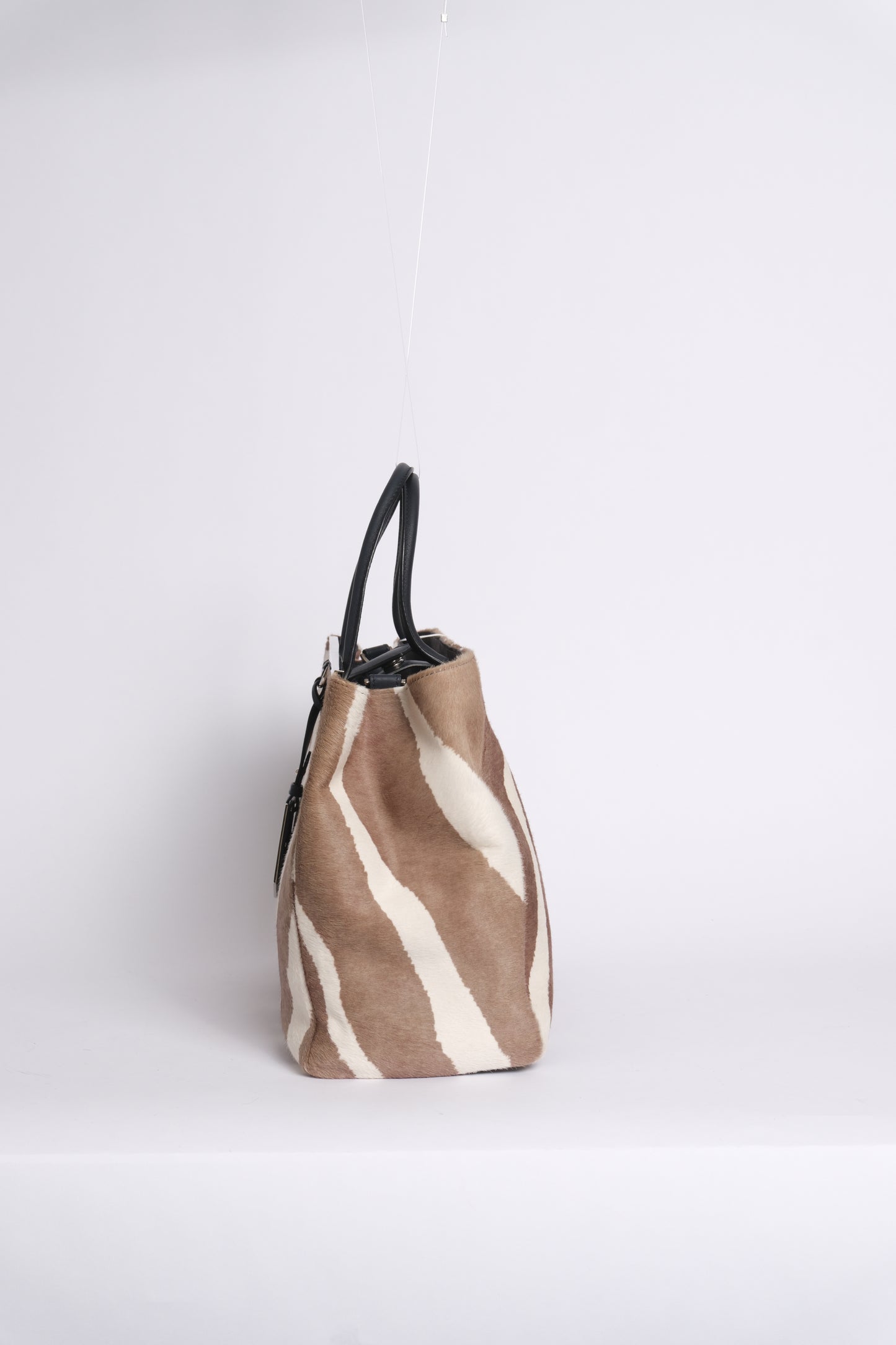 Fendi Brown Ponyhair Large 2Jours Tote Bag