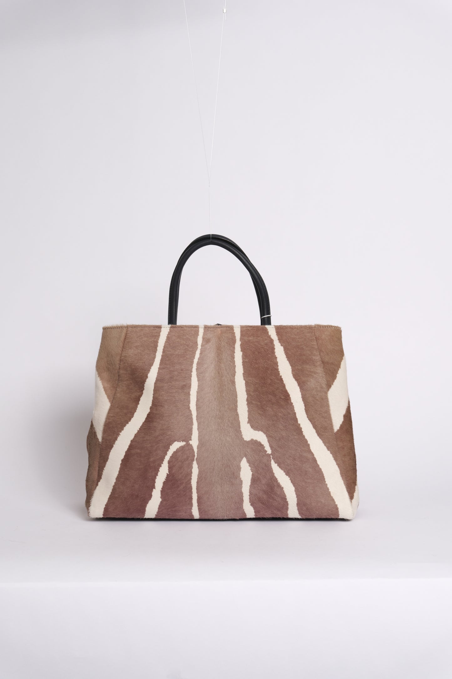 Fendi Brown Ponyhair Large 2Jours Tote Bag