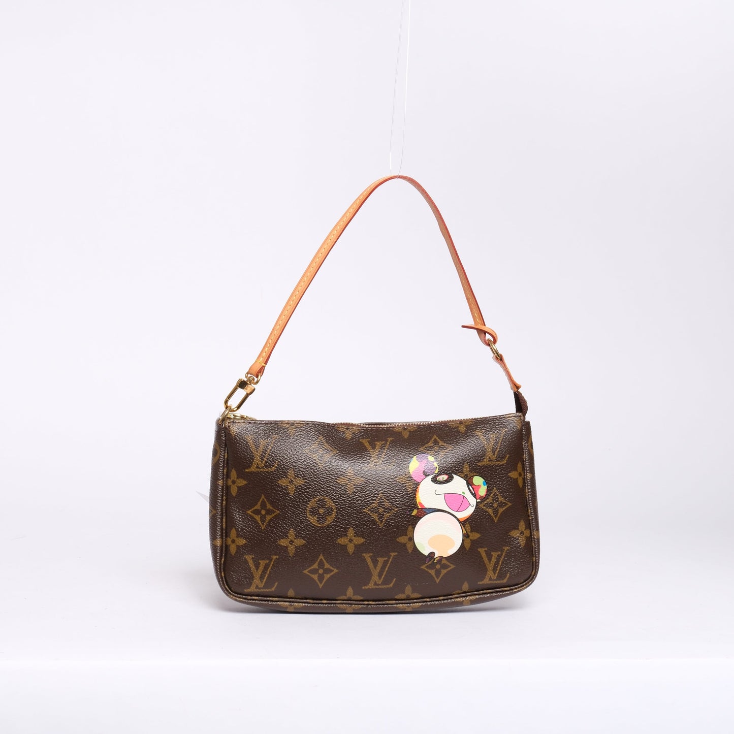 Louis Vuitton x Takashi Murakami Brown Canvas Monogram Panda Pochette