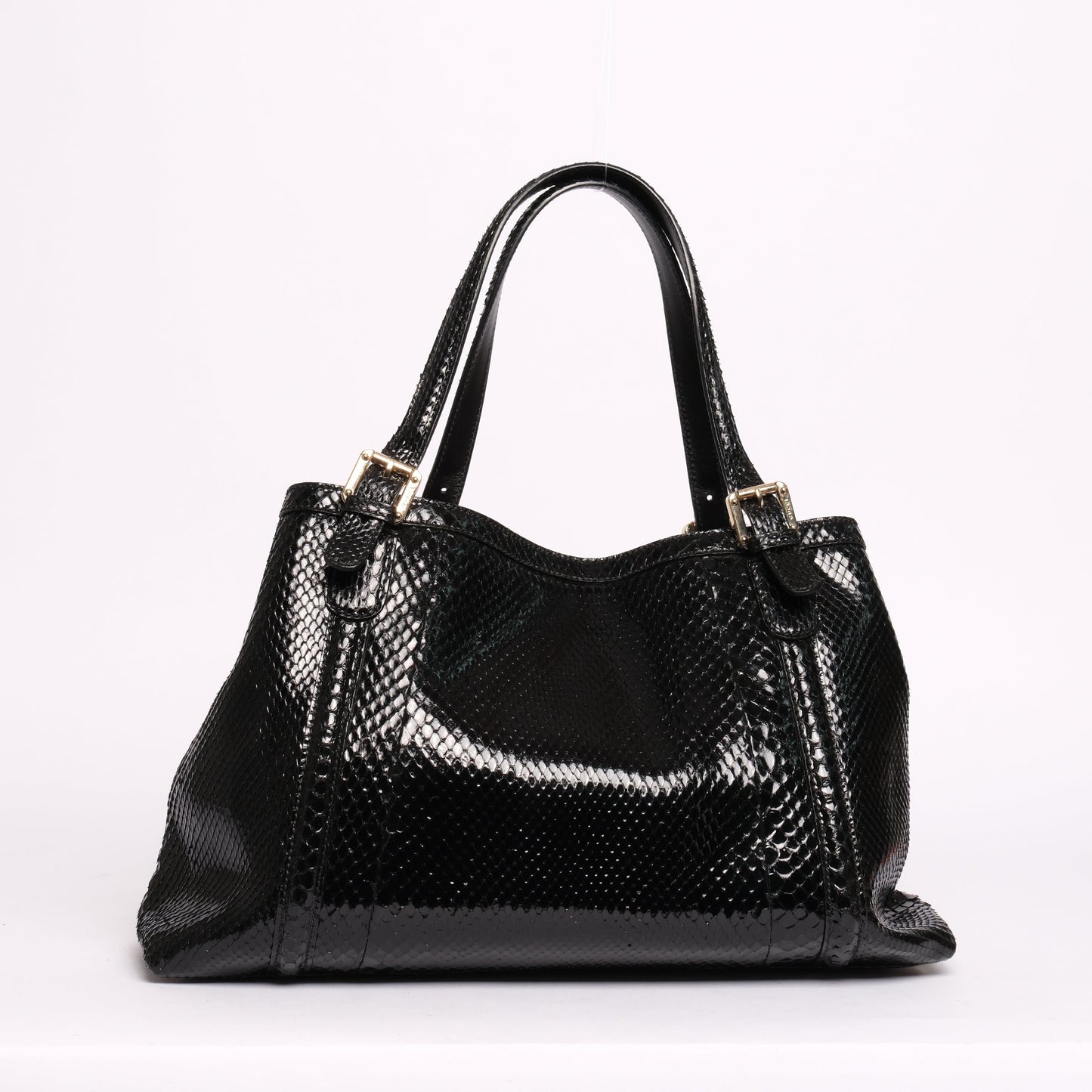 Gucci Black Python Leather Shoulder Bag