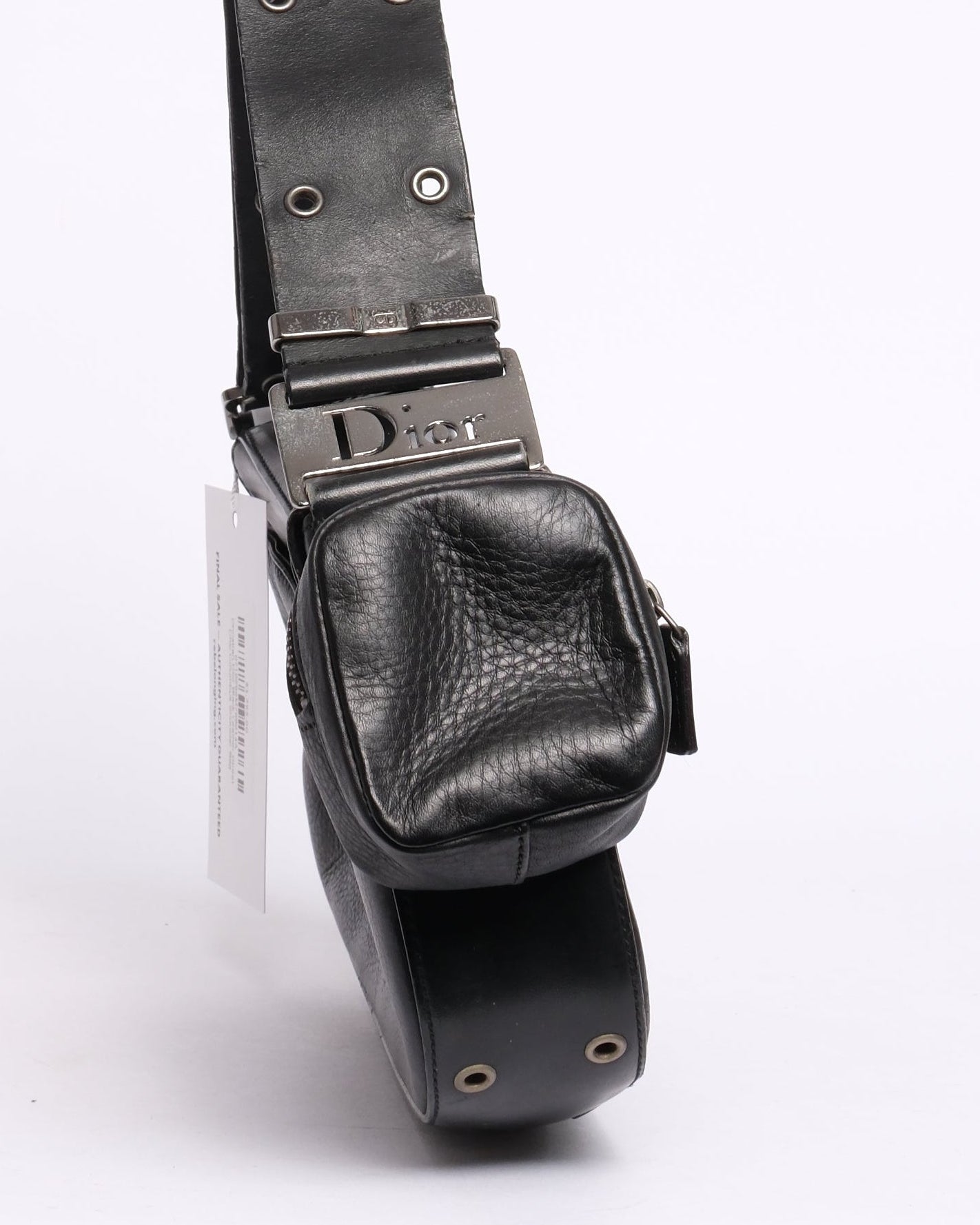 Christian Dior Black Leather Street Chic Columbus Shoulder Bag