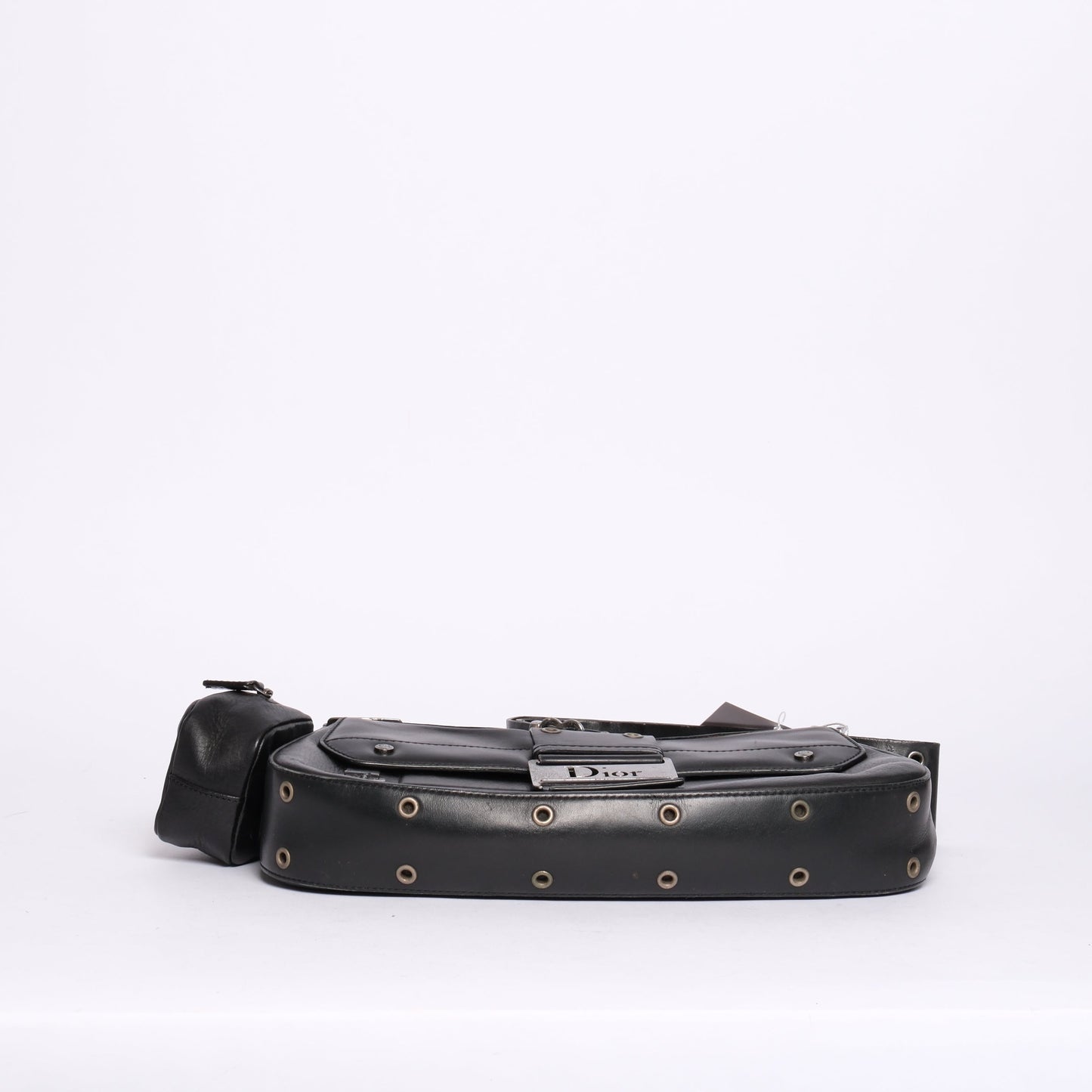 Christian Dior Black Leather Street Chic Columbus Shoulder Bag