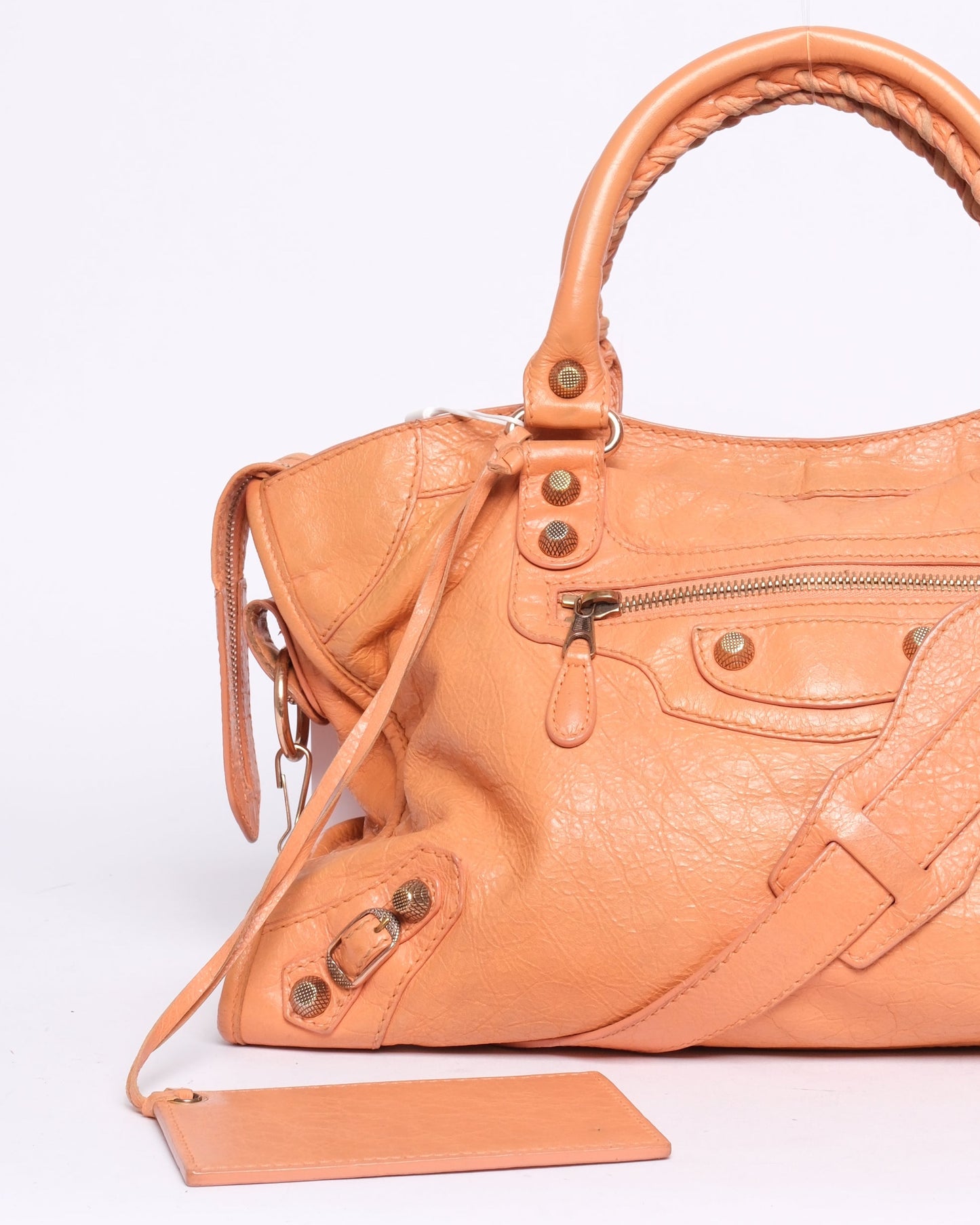 Balenciaga Orange Leather City Bag GHW