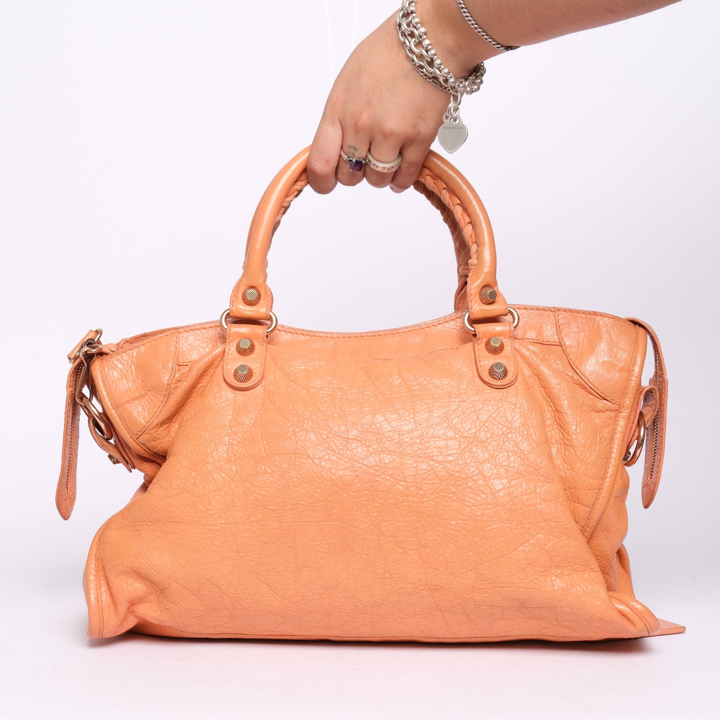 Balenciaga Orange Leather City Bag GHW