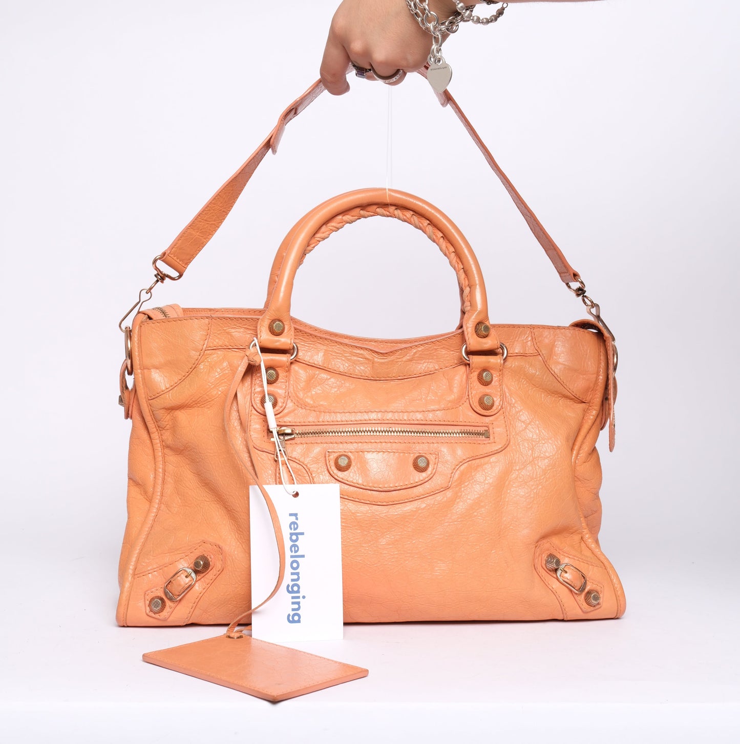 Balenciaga Orange Leather City Bag GHW