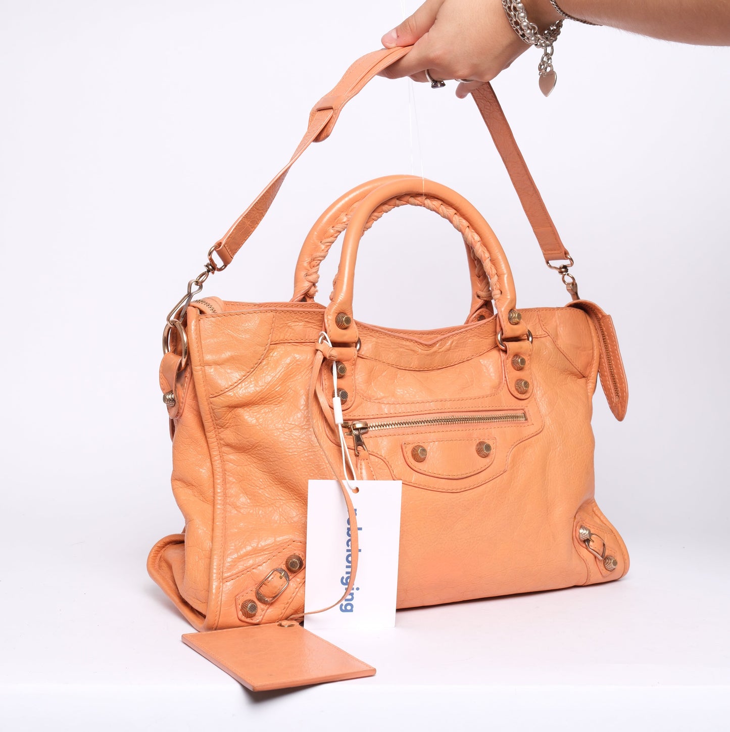 Balenciaga Orange Leather City Bag GHW
