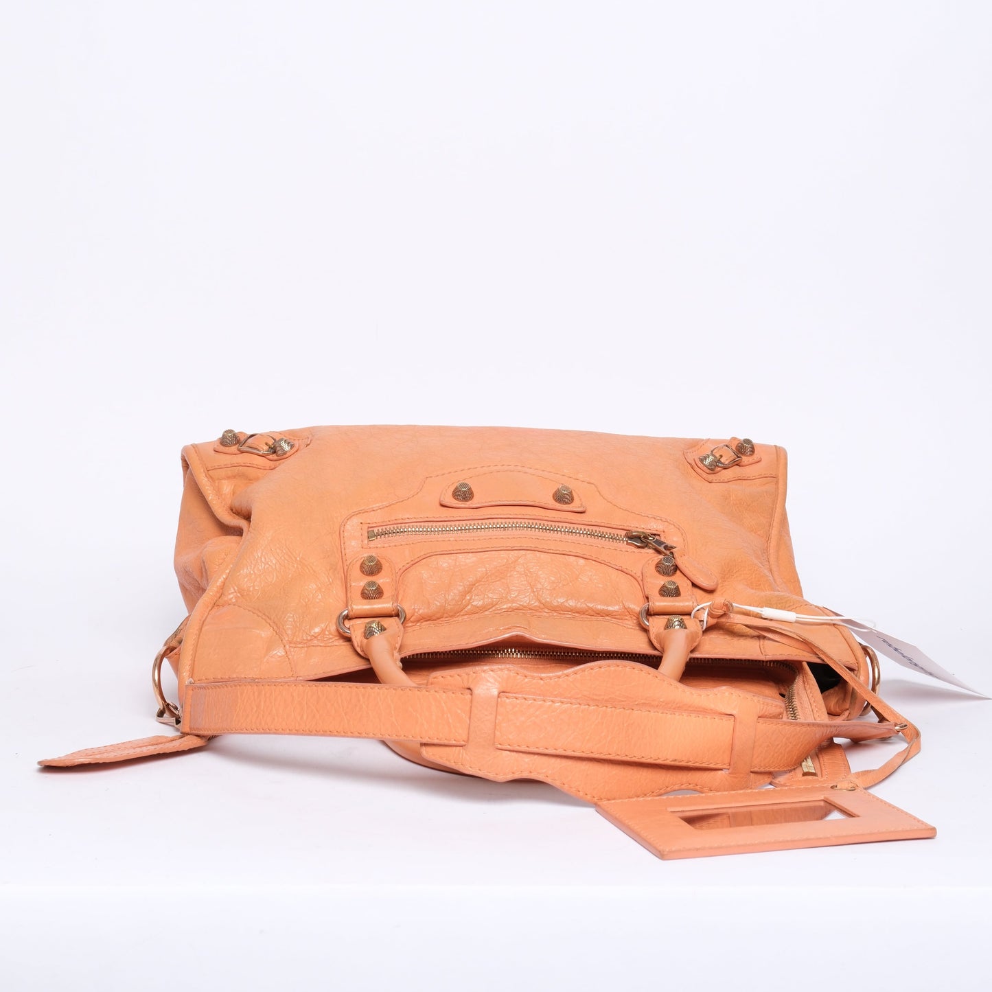 Balenciaga Orange Leather City Bag GHW