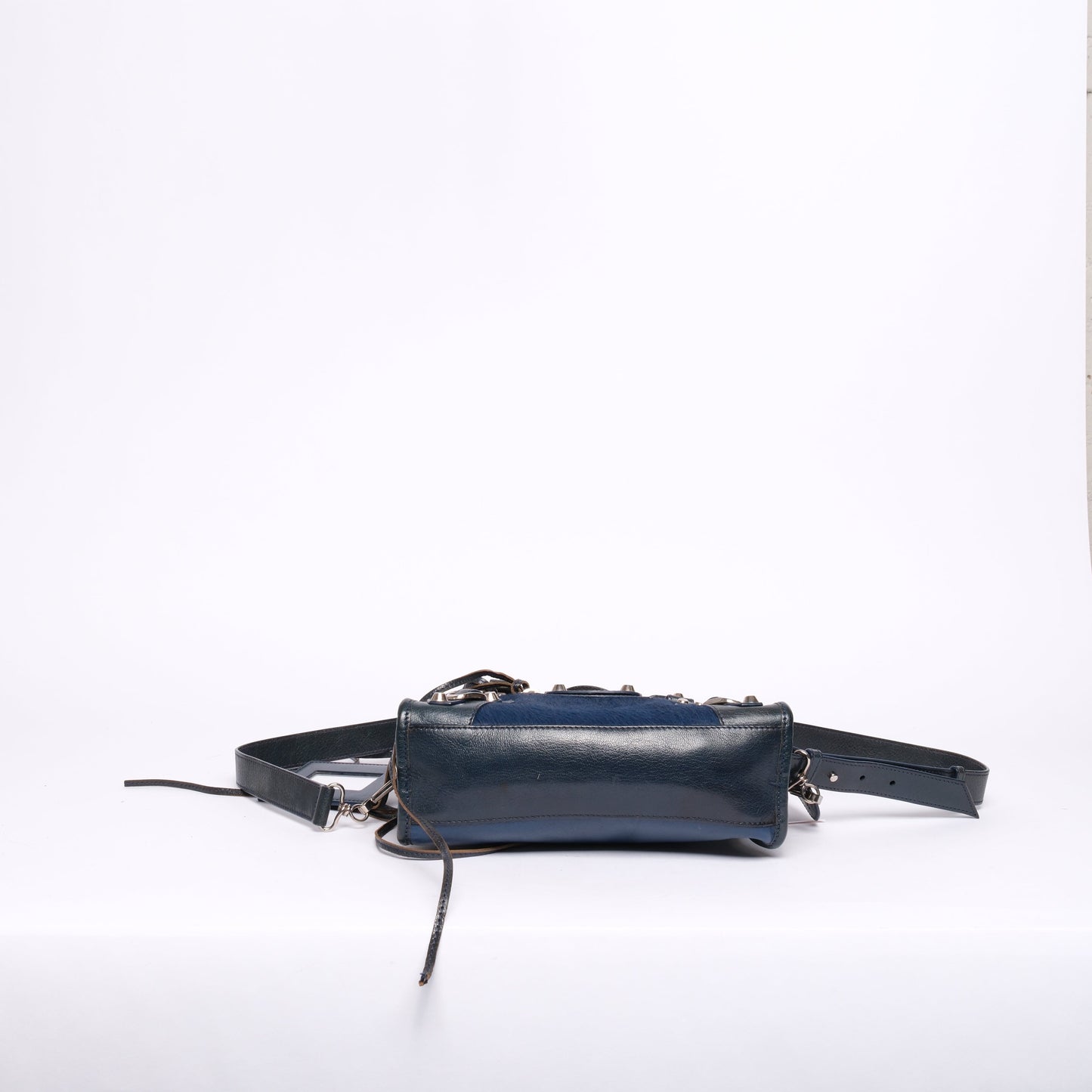 RARE Balenciaga Blue Ponyhair Mini City Bag