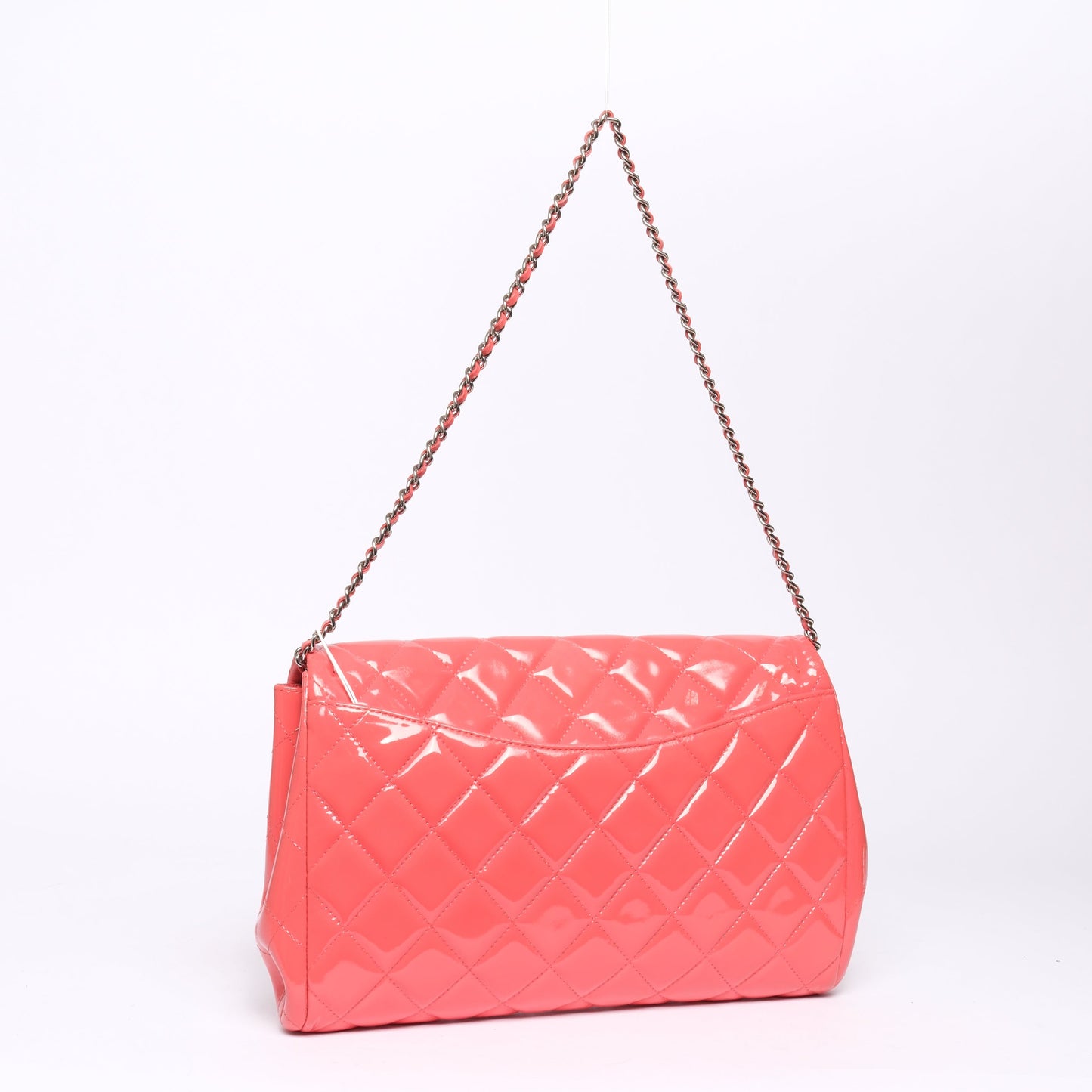 Chanel Coral Patent Leather Flap Shoulder Bag