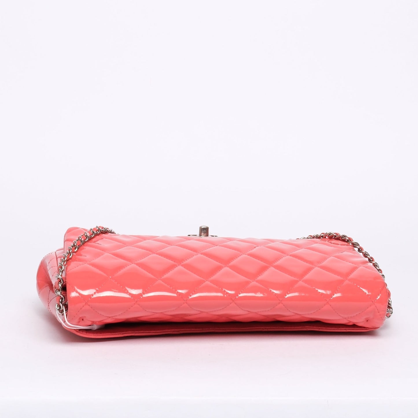 Chanel Coral Patent Leather Flap Shoulder Bag