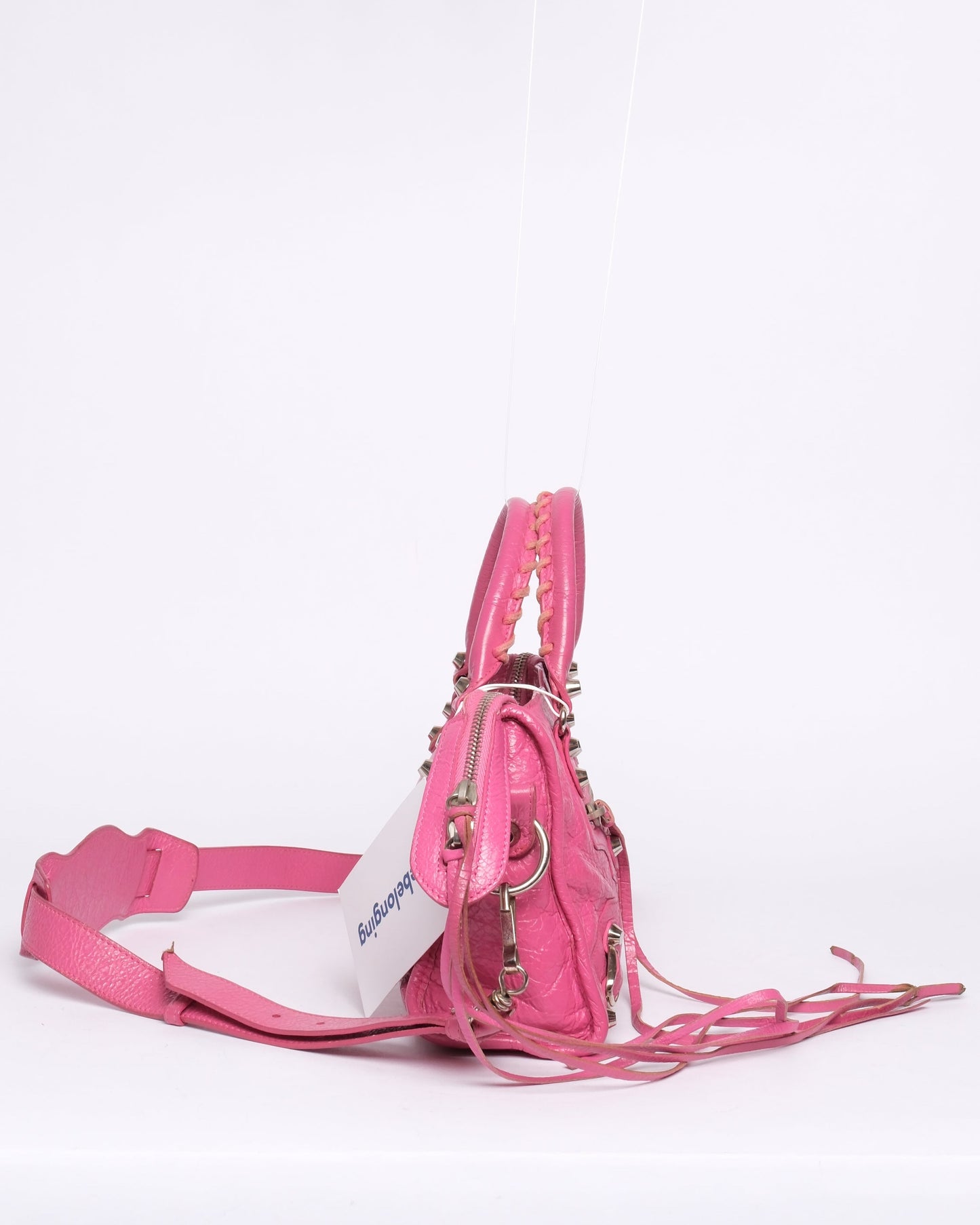 Balenciaga Pink Leather Mini City Bag