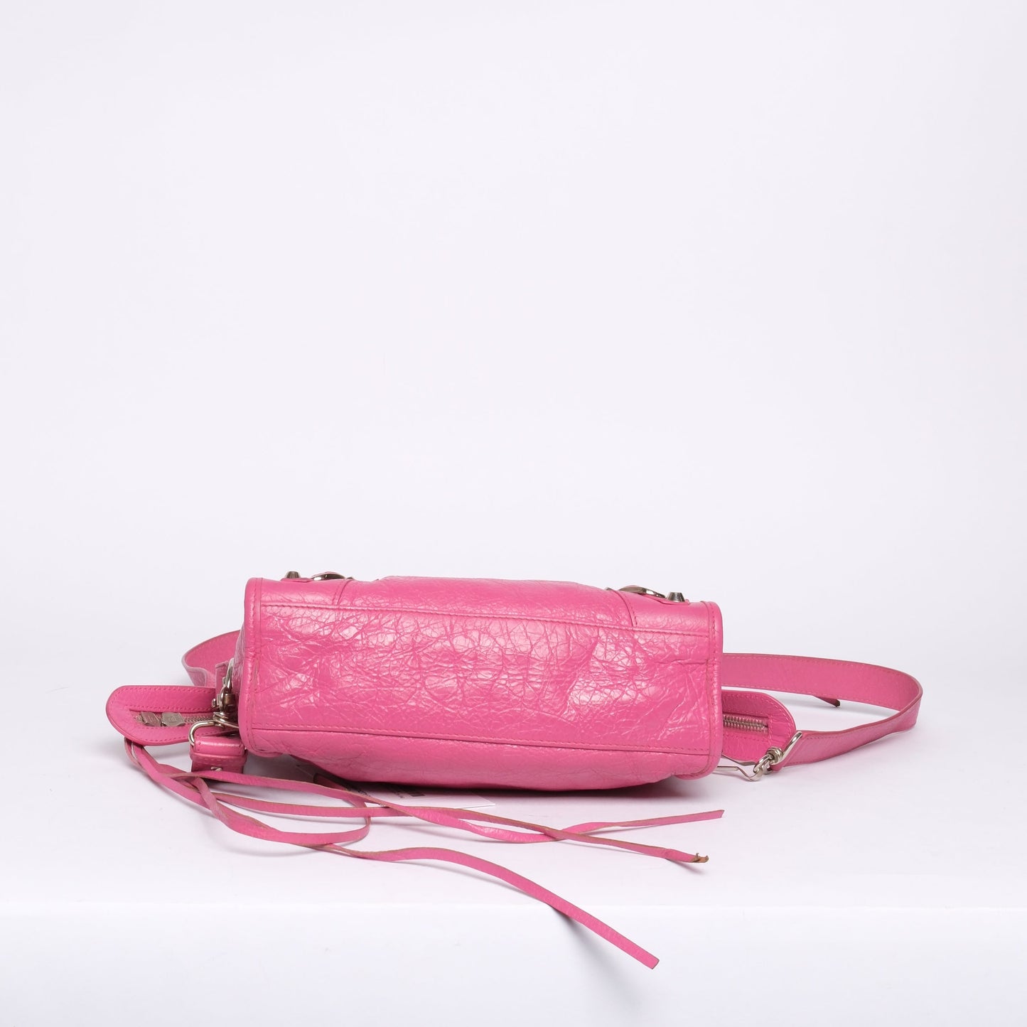 Balenciaga Pink Leather Mini City Bag