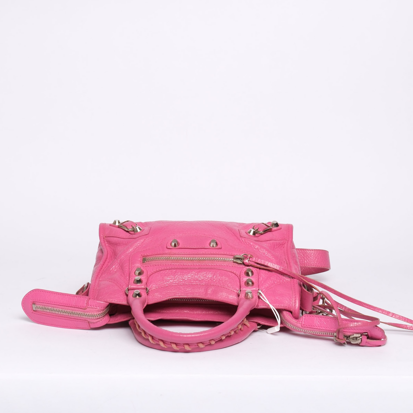 Balenciaga Pink Leather Mini City Bag