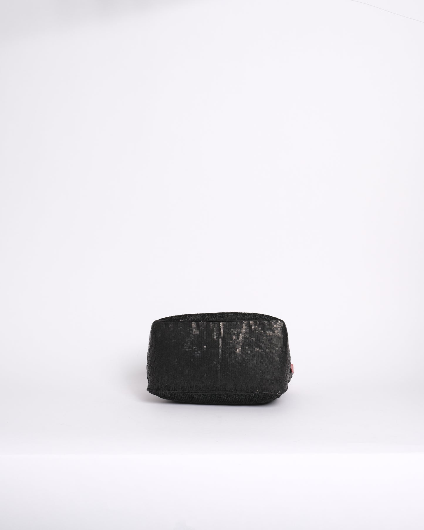 RARE Fendi Black Sequin Sequin Python Rounded Mamma Baguette